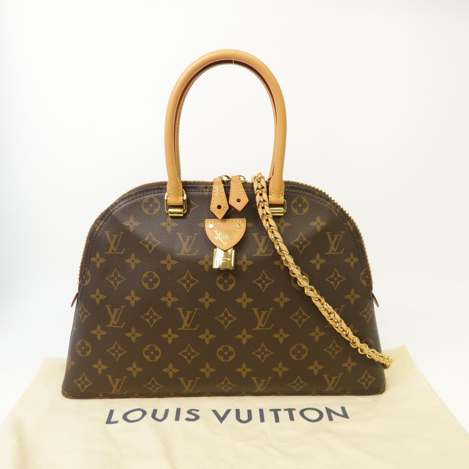 LOUIS VUITTON 【激減優惠】Monogram Moon Alma金扣手挽肩背兩用袋啡色