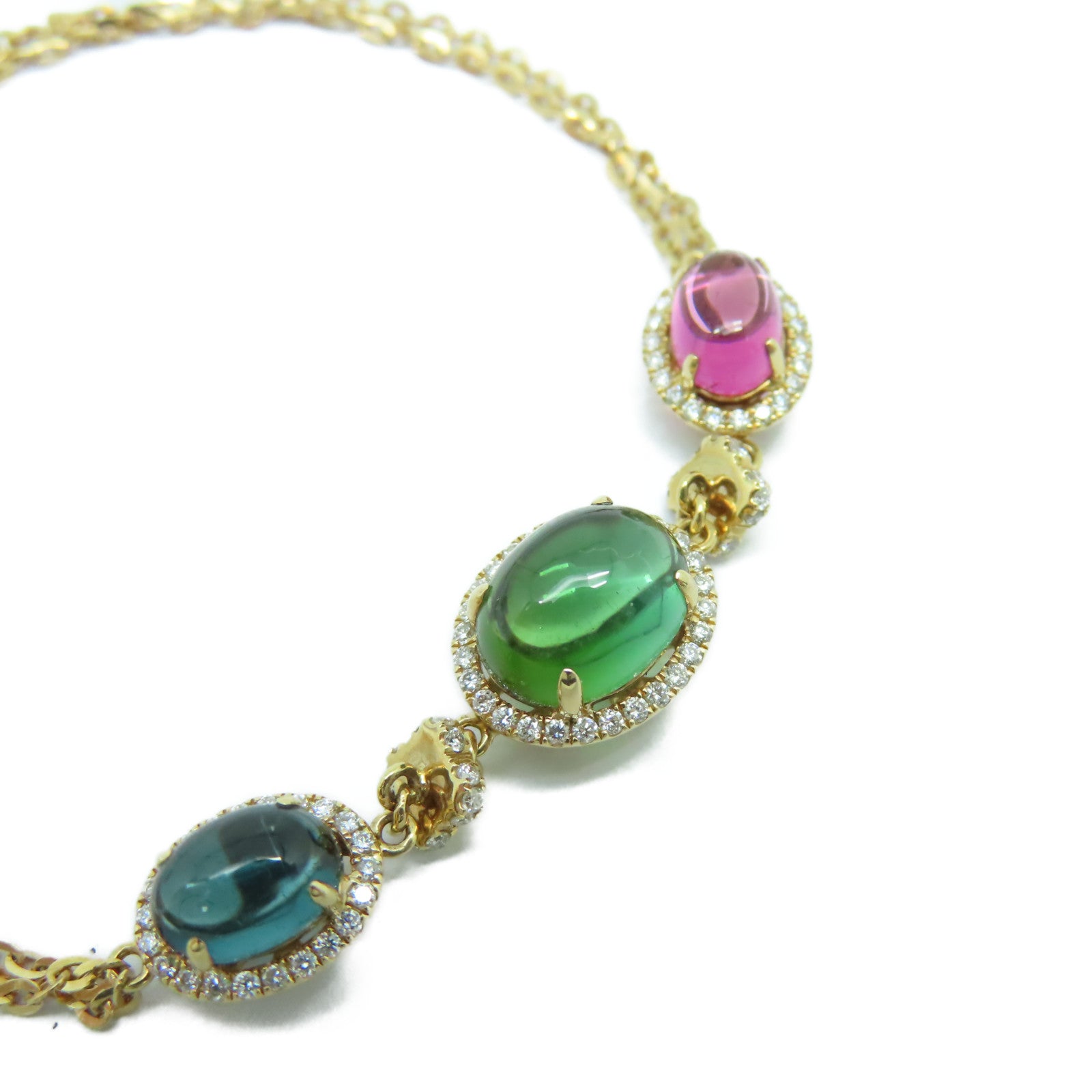 JEWELRY 【激減優惠】18K玫瑰金Tourmaline Diamond Bracelet 0.28ct鑽石/0.35ct碧璽手鏈