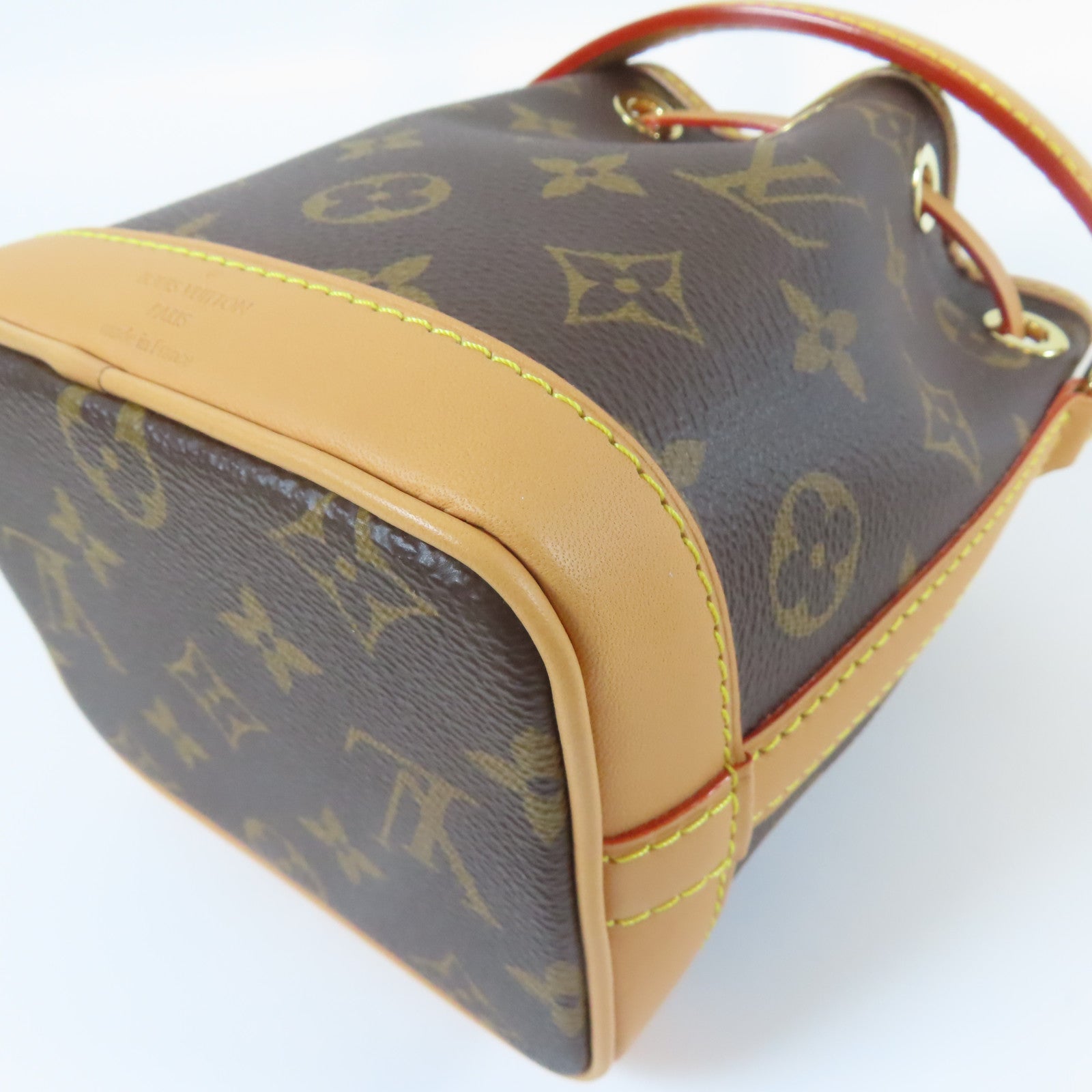 LOUIS VUITTON Monogram Noe Nano金扣手挽肩背兩用袋啡色