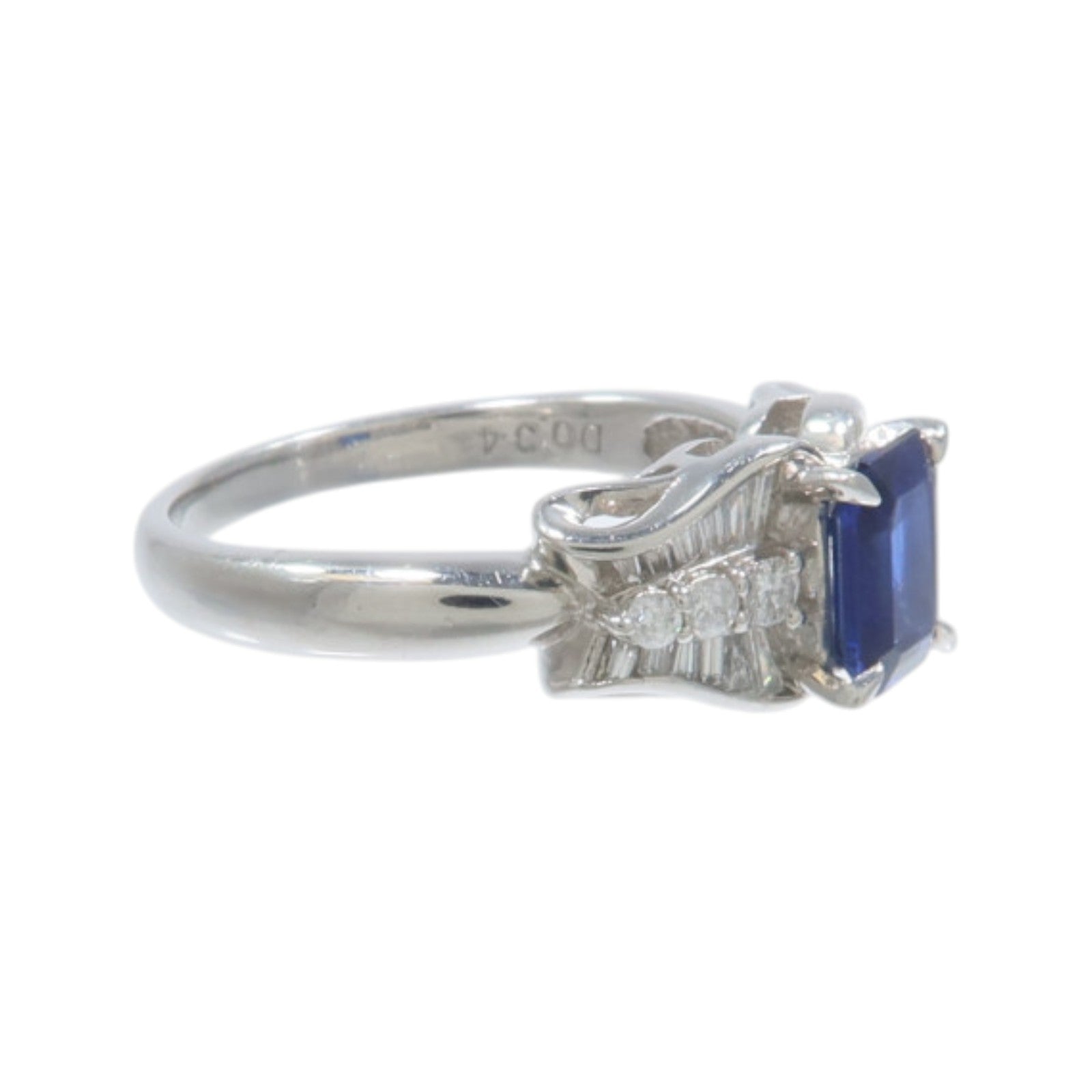 JEWELRY PT900鉑金Sapphire Diamond Ring藍寶石/鑽石戒指