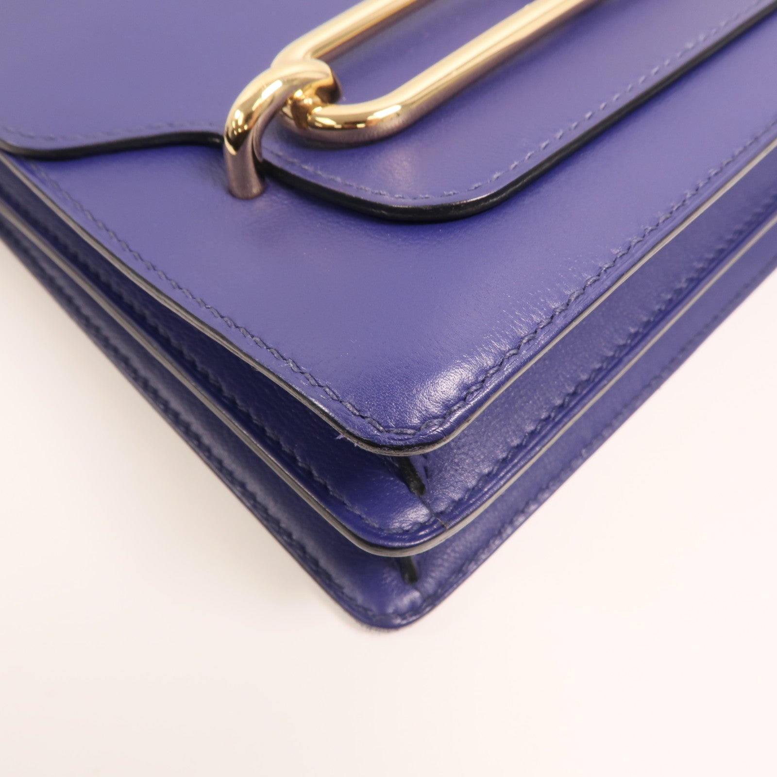 HERMES Evercolor皮革Roulis 23金扣肩背袋Bleu Electrique