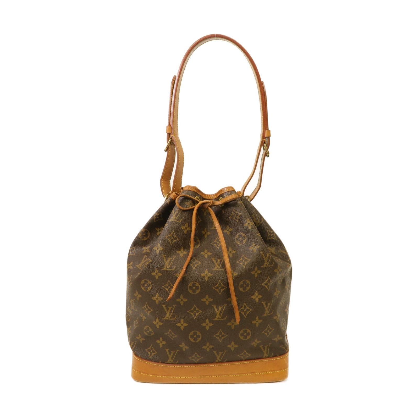 LOUIS VUITTON Monogram Noe金扣肩背袋棕色