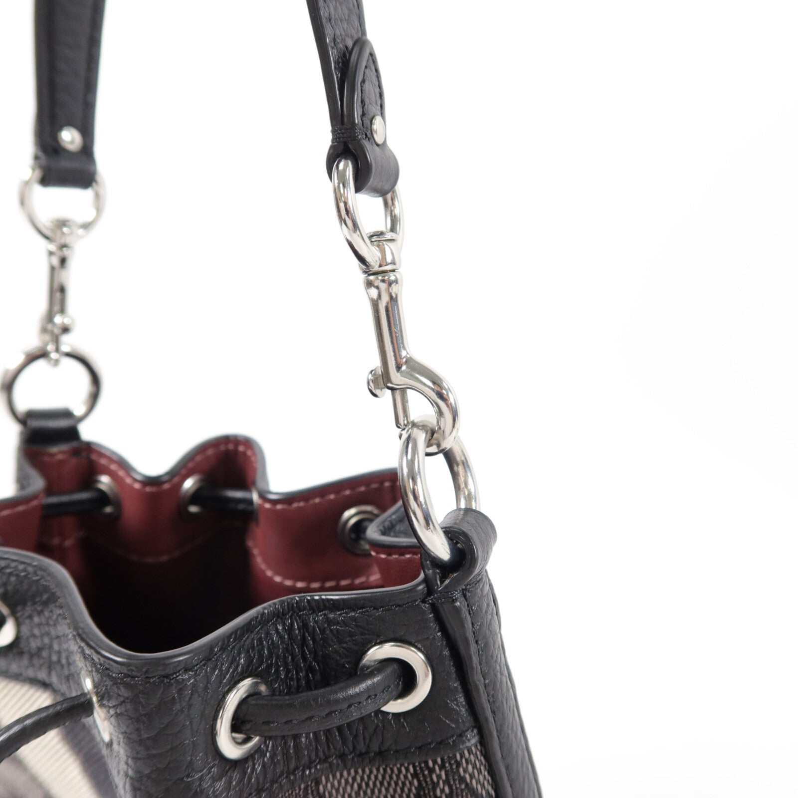 COACH 帆布Mini Dempsey Bucket Bag手挽肩背兩用袋
