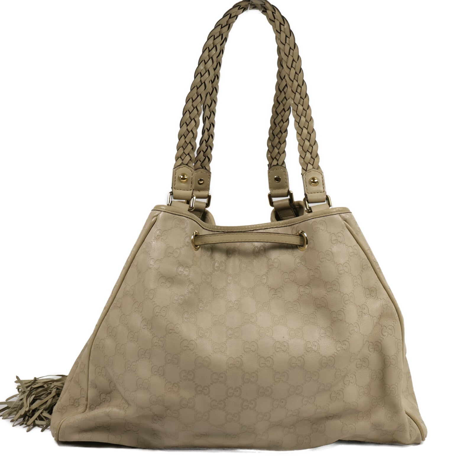GUCCI 牛皮皮革Guccissima Braided Peggy Tote肩背袋