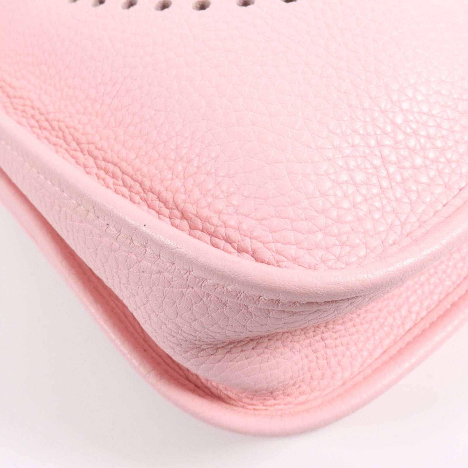 HERMES Clemence皮革Evelyne PM肩背袋Rose Sakura