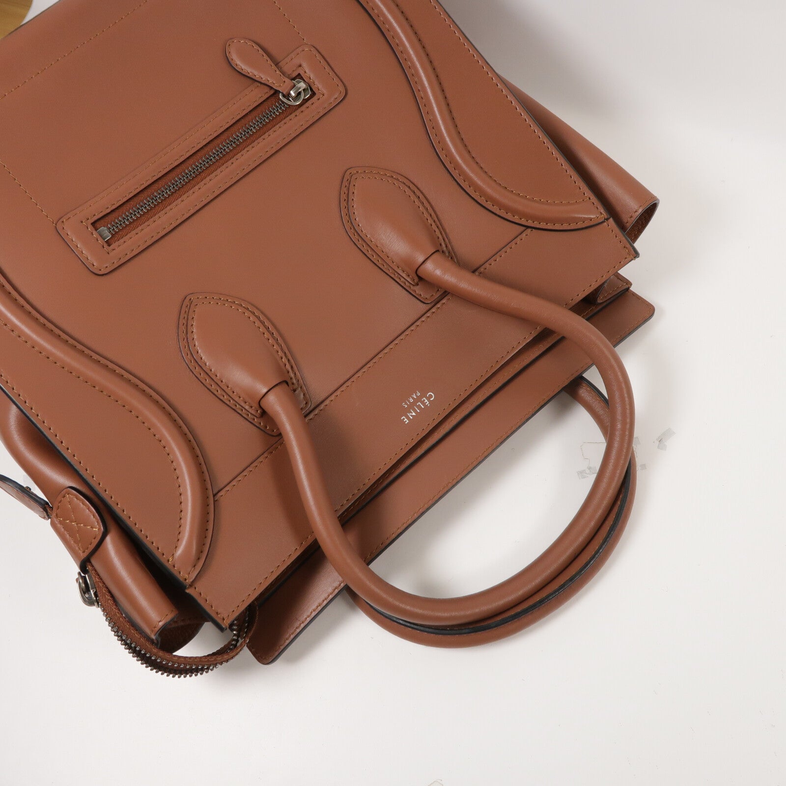 CELINE 牛皮皮革Luggage Tote手挽袋