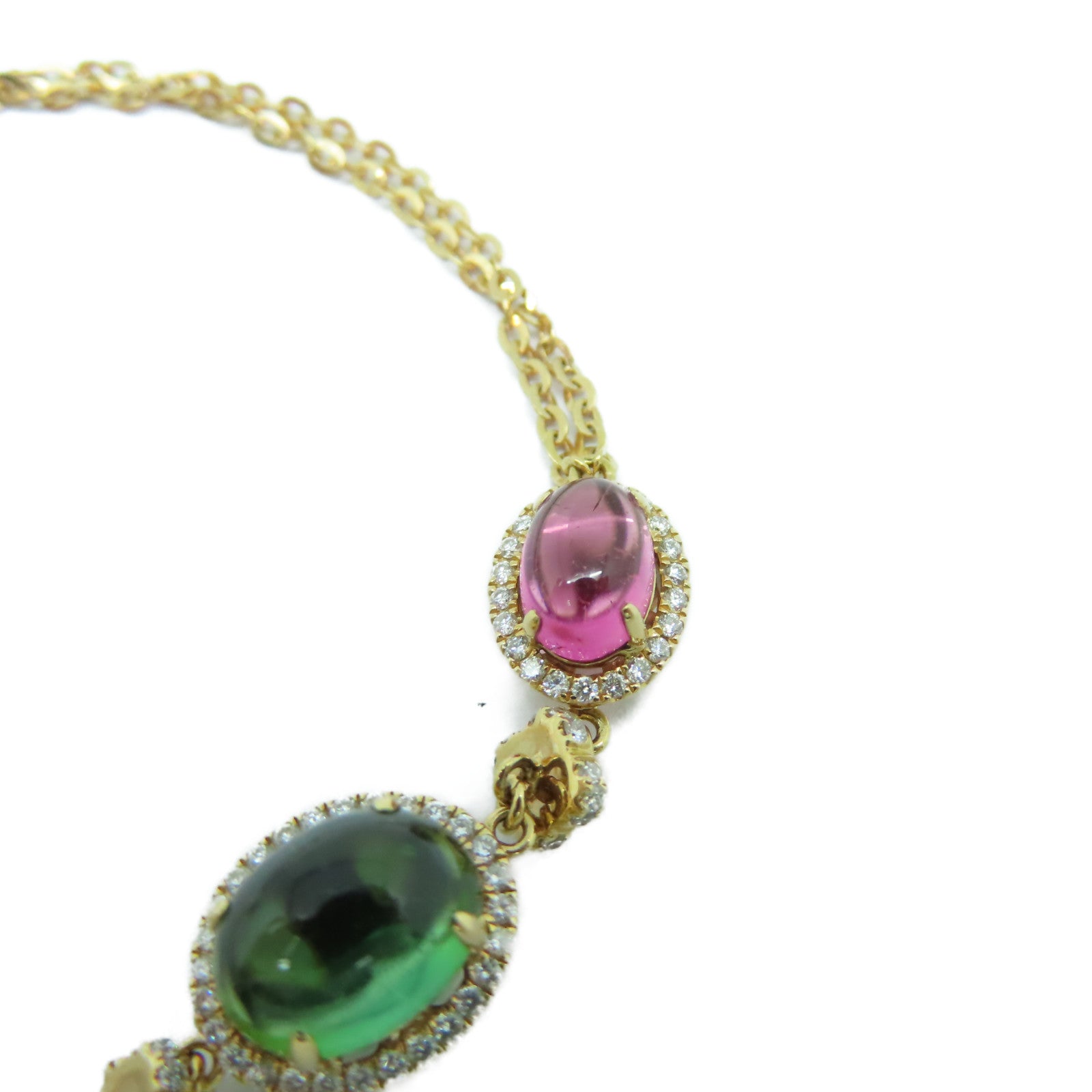 JEWELRY 【激減優惠】18K玫瑰金Tourmaline Diamond Bracelet 0.28ct鑽石/0.35ct碧璽手鏈