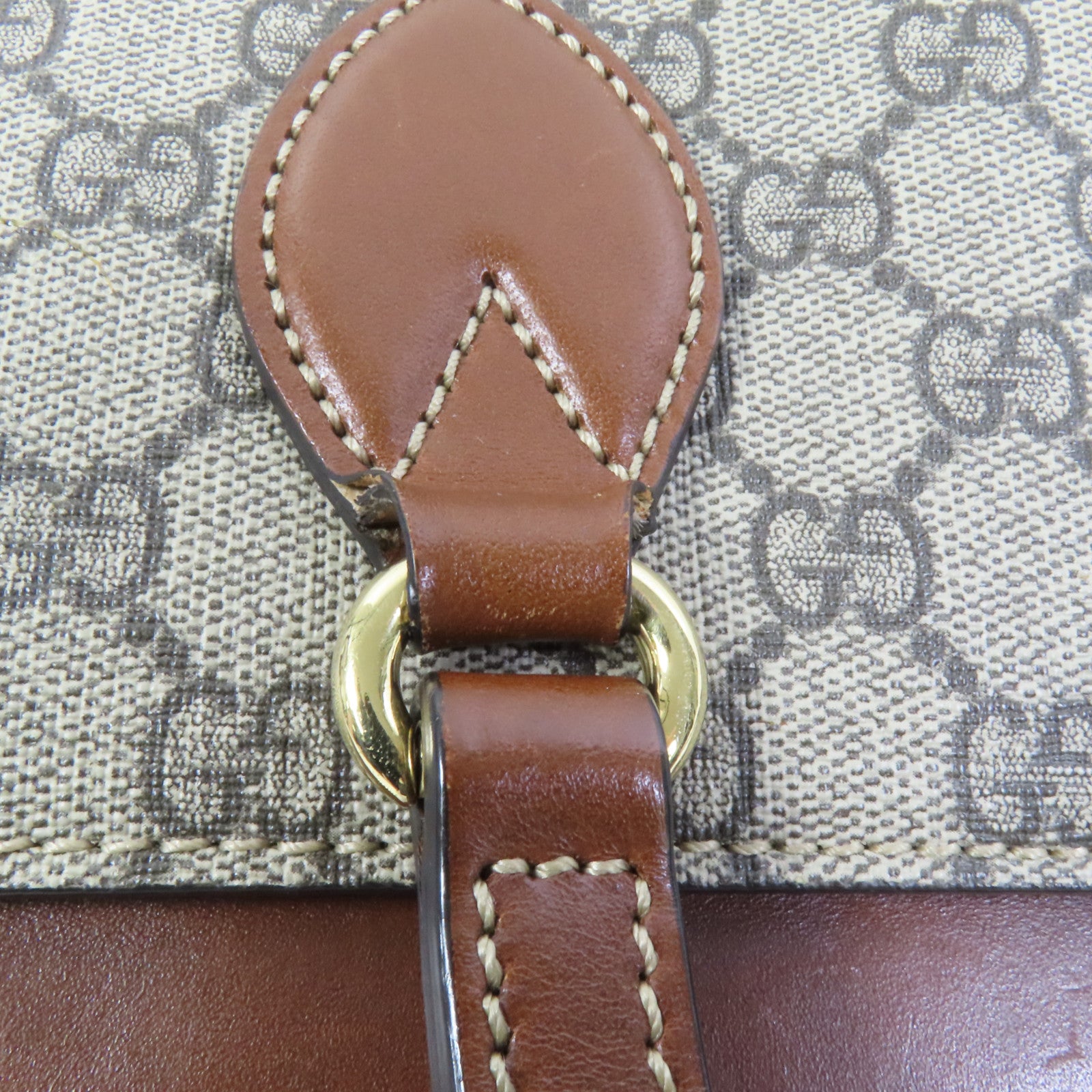 GUCCI 塗層帆布GG Supreme金扣肩背袋