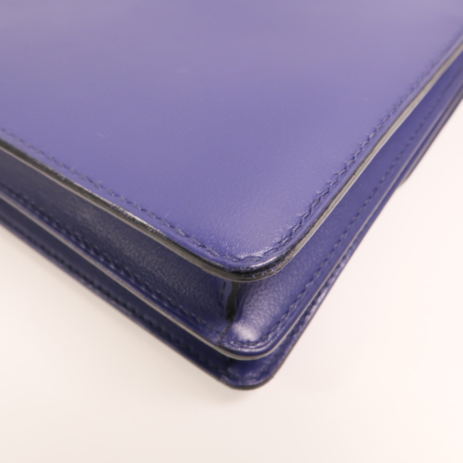 HERMES Evercolor皮革Roulis 23金扣肩背袋Bleu Electrique
