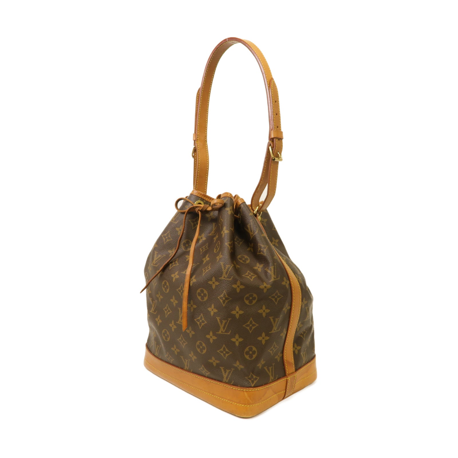 LOUIS VUITTON Monogram Noe金扣肩背袋棕色