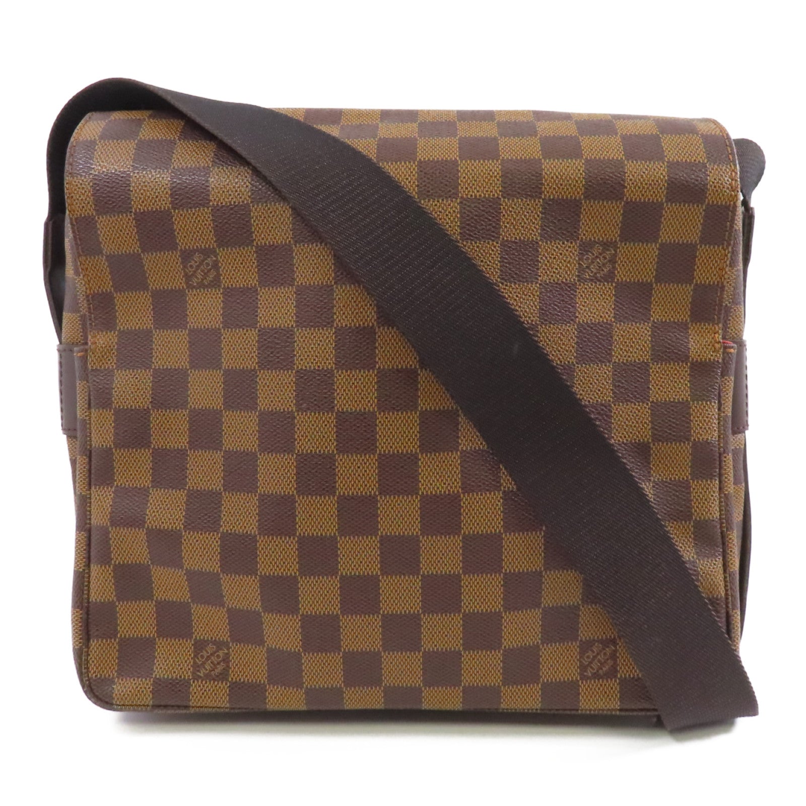 LOUIS VUITTON (PRICE DOWN) LV GHW Naviglio Messenger Shoulder Bag N45255 Damier Ebene Brown