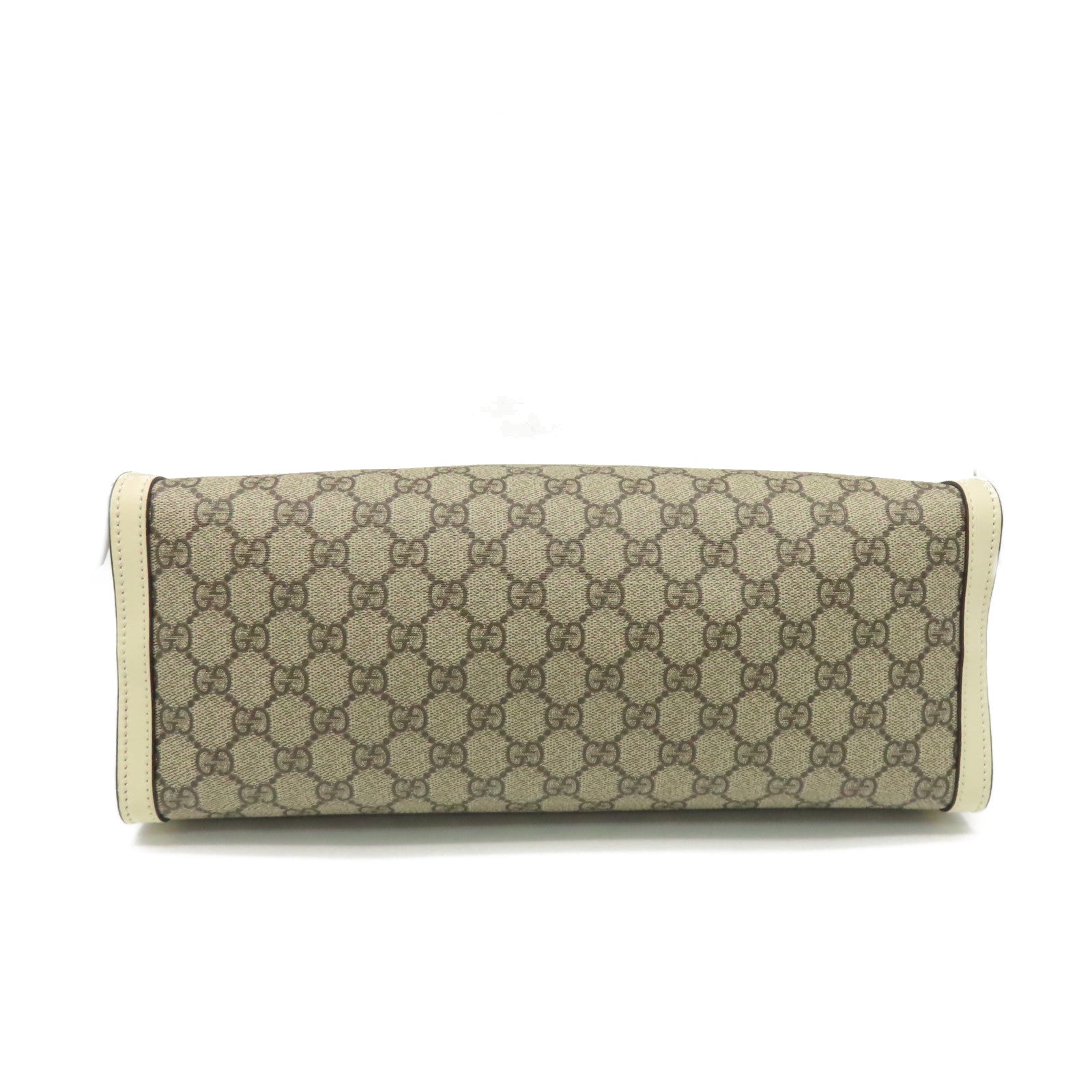 GUCCI 【激減優惠】塗層帆布Padlock GG Chain Shoulder Bag肩背袋啡色/米白色