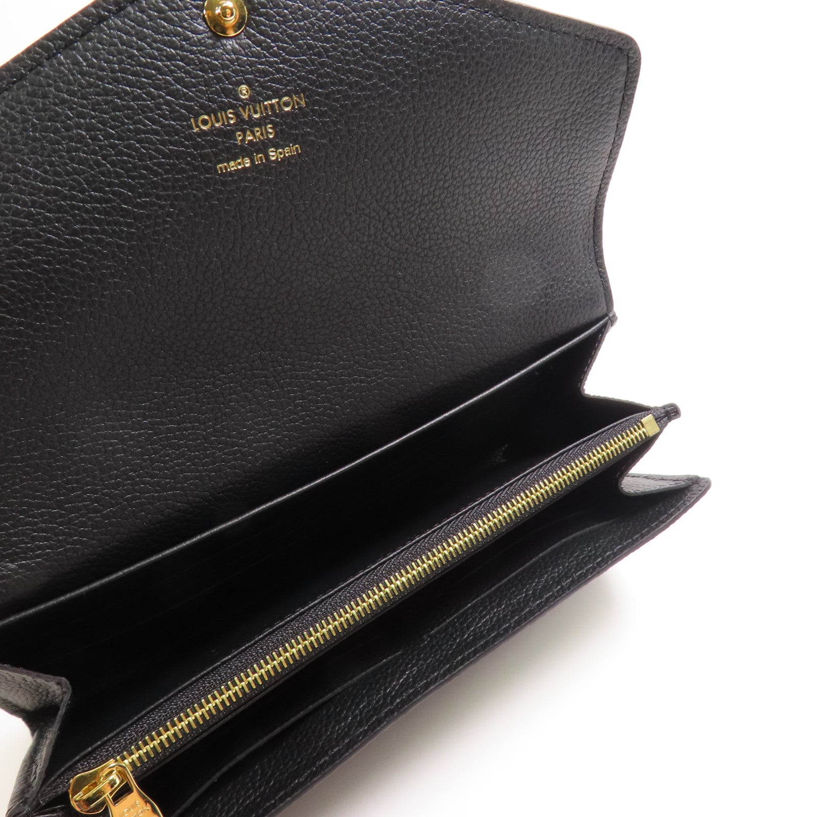 LOUIS VUITTON Monogram Empreinte Sarah Long Wallet金扣長錢包
