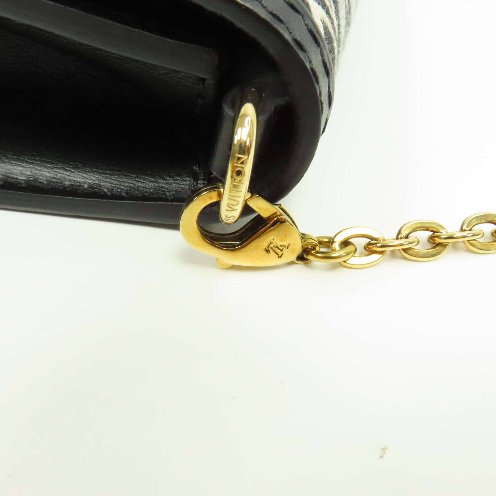 LOUIS VUITTON 【激減優惠】Monogram Jacquard Since 1854 Dauphine金扣鏈帶肩背袋黑色