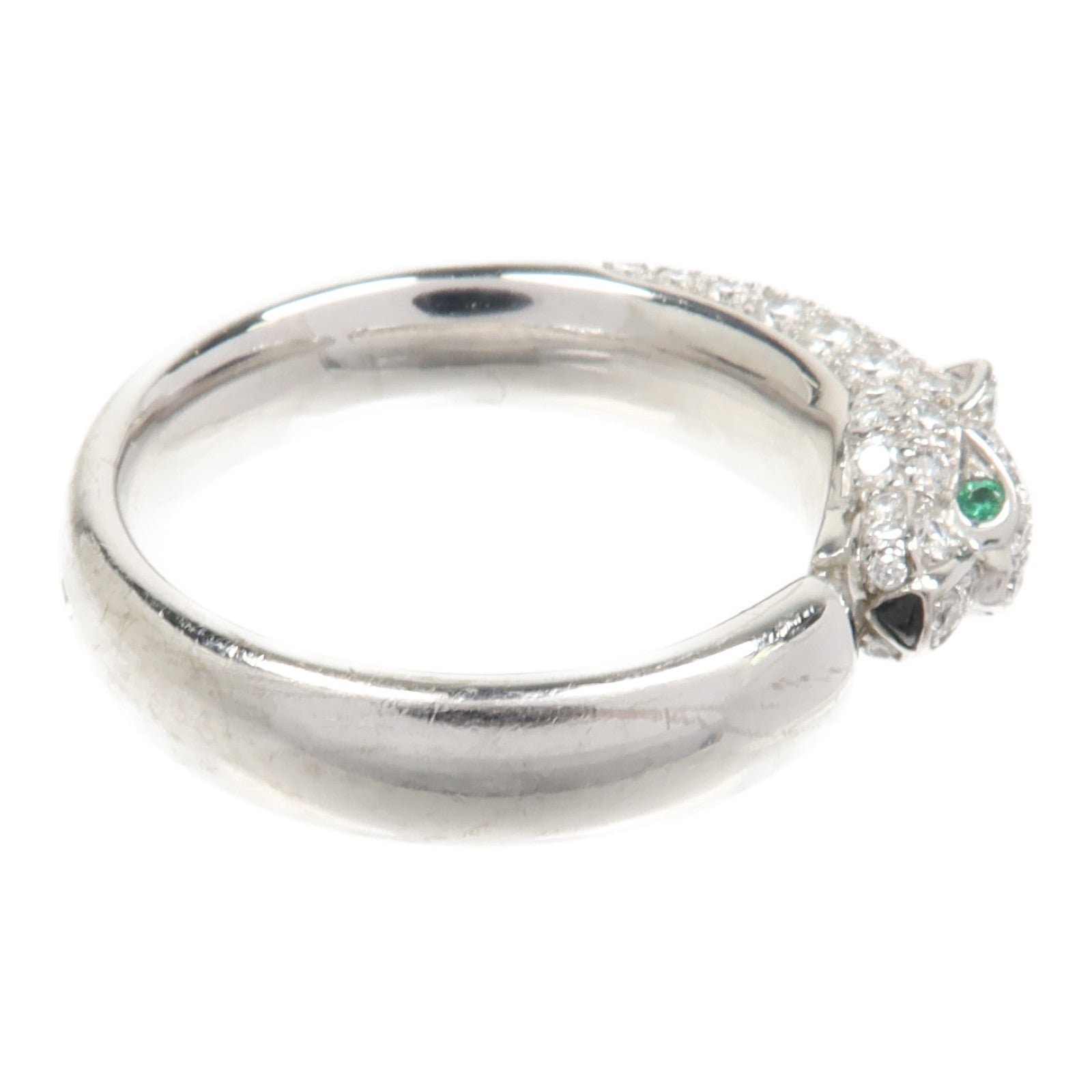 CARTIER 18K白金Diamond Panthere De Cartier鑽石戒指Cartier#54/US#6.75