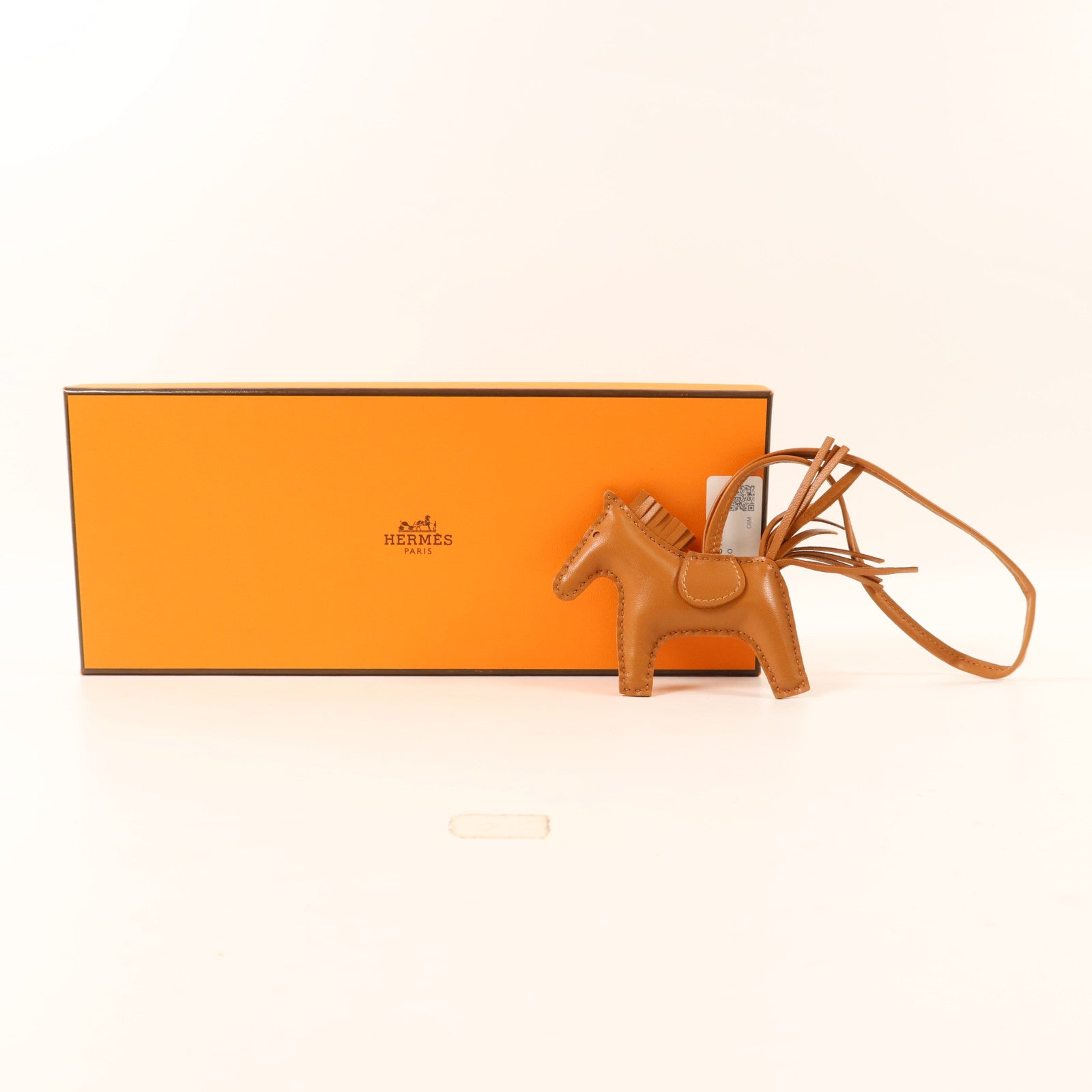 HERMES Milo皮革Rodeo PM掛飾Gold