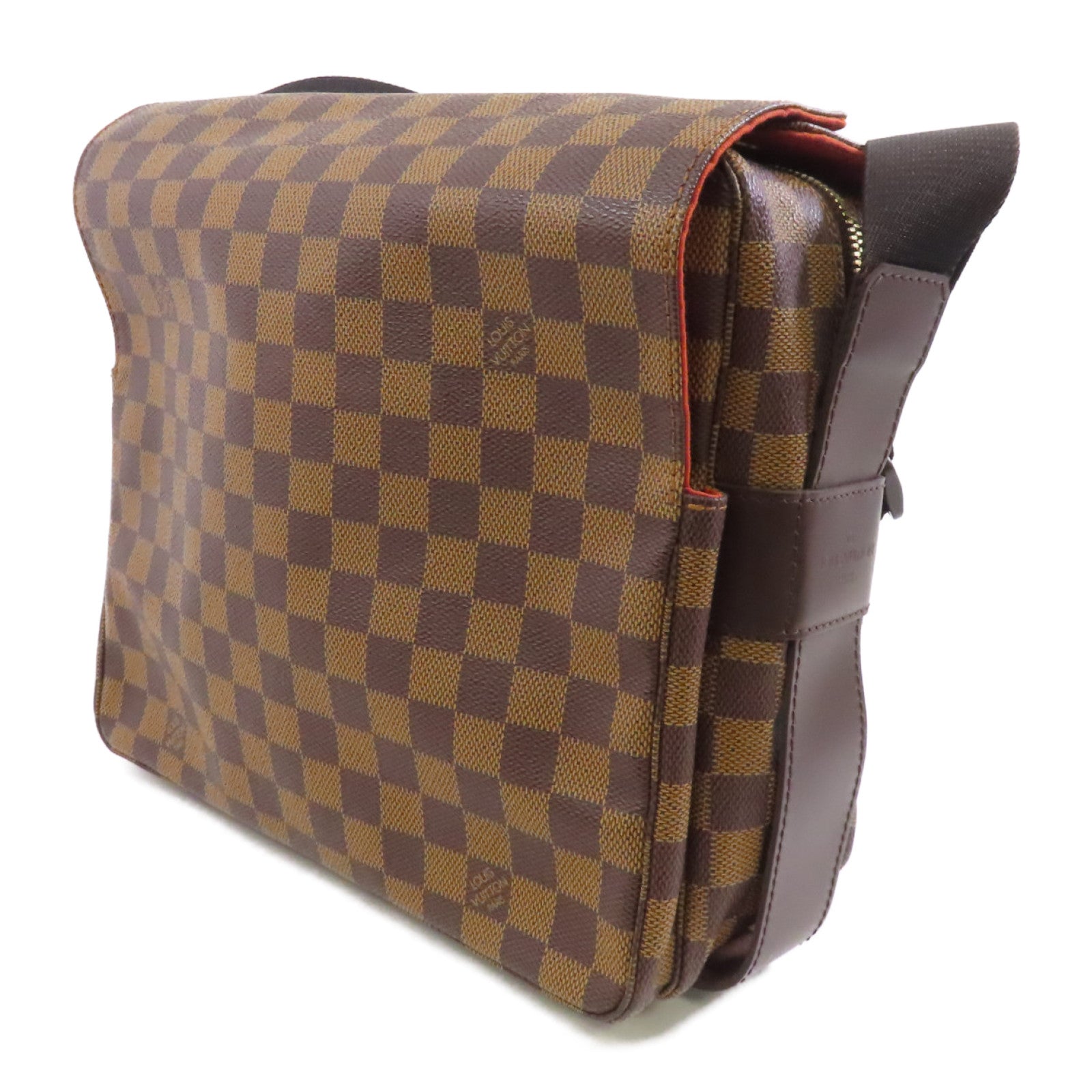 LOUIS VUITTON (PRICE DOWN) LV GHW Naviglio Messenger Shoulder Bag N45255 Damier Ebene Brown