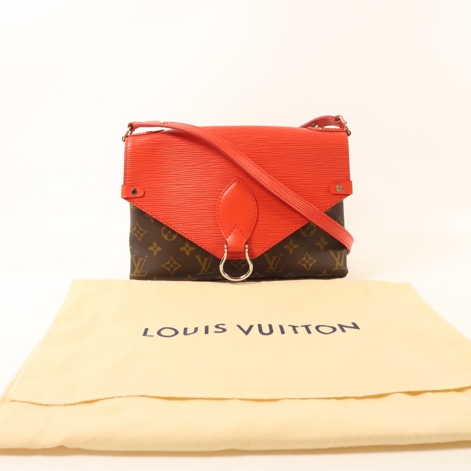 LOUIS VUITTON Monogram/Epi Saint Michel銀扣肩背袋