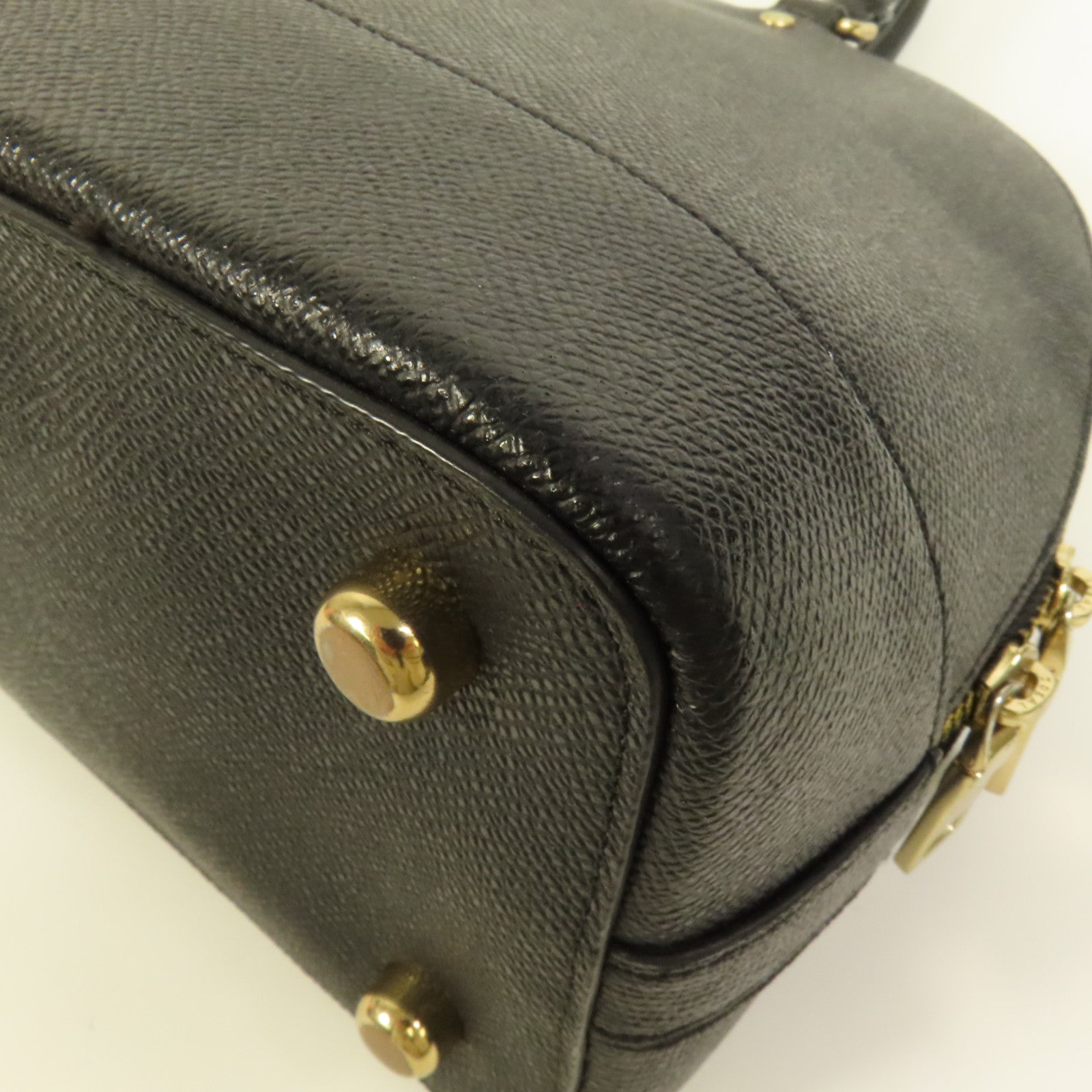 COACH 牛皮皮革Handbag金扣手挽袋