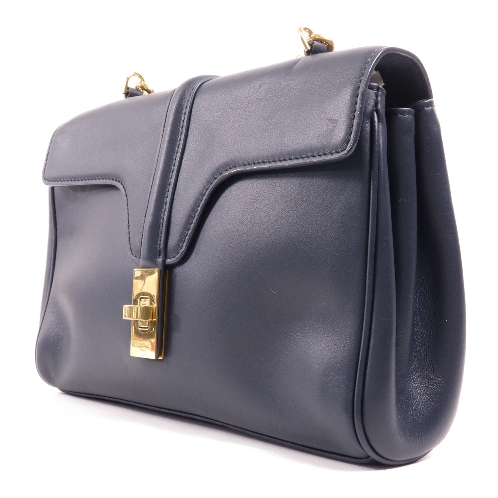 CELINE 羊皮皮革Soft 16金扣肩背袋