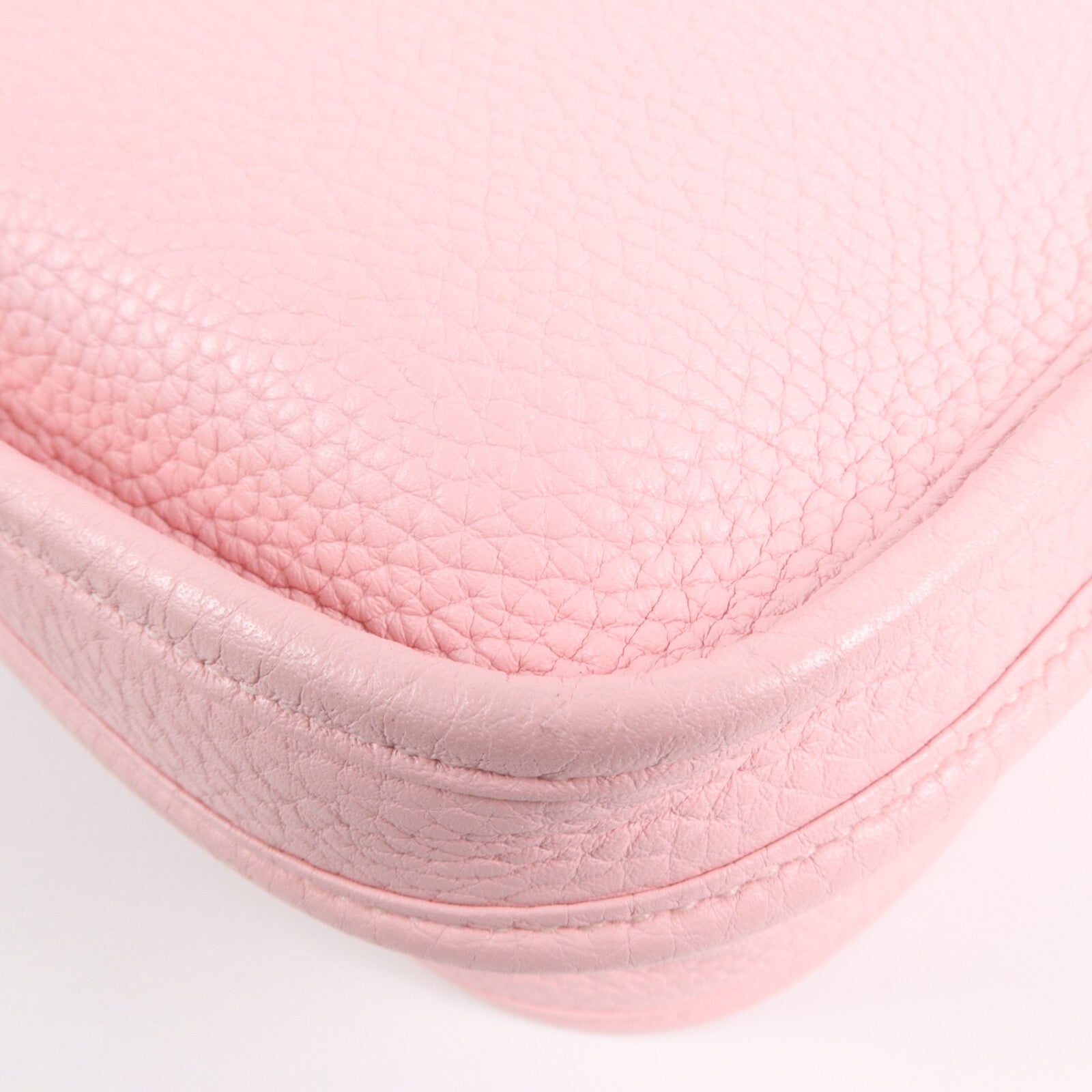 HERMES Clemence皮革Evelyne PM肩背袋Rose Sakura
