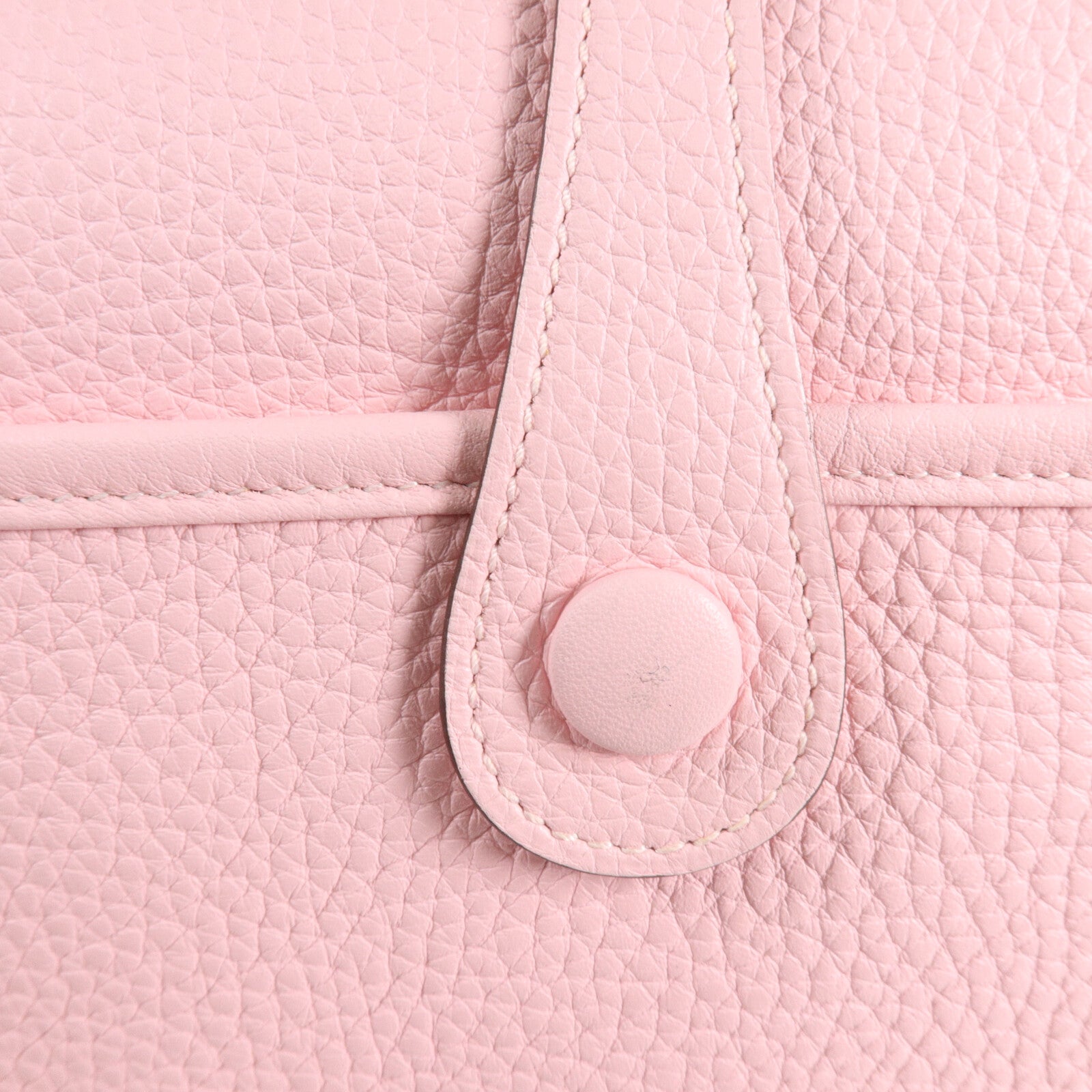 HERMES Clemence皮革Evelyne PM肩背袋Rose Sakura