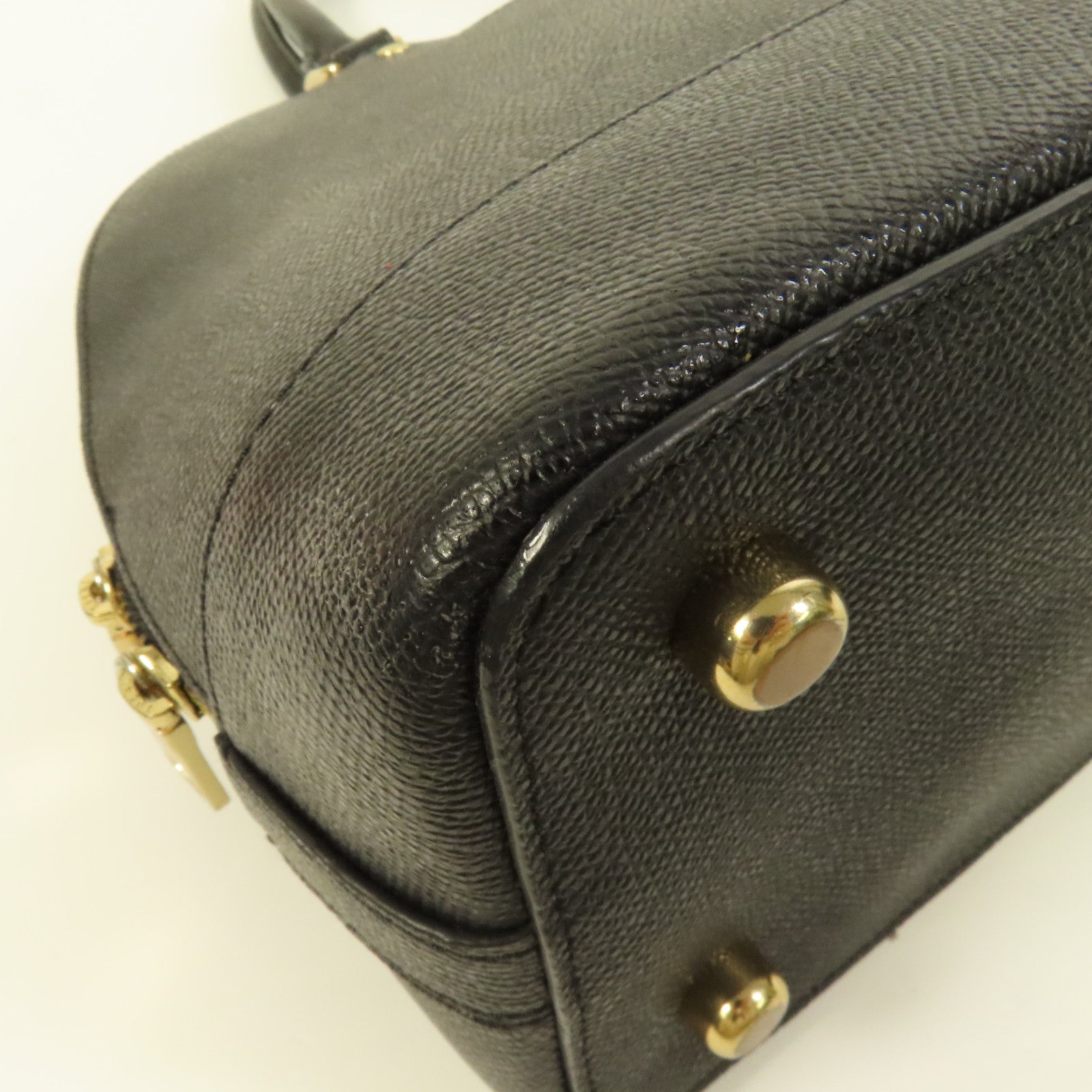 COACH 牛皮皮革Handbag金扣手挽袋