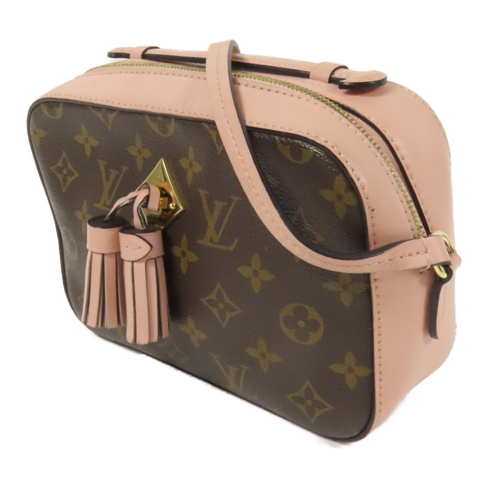 LOUIS VUITTON Monogram Saintonge金扣手挽肩背兩用袋