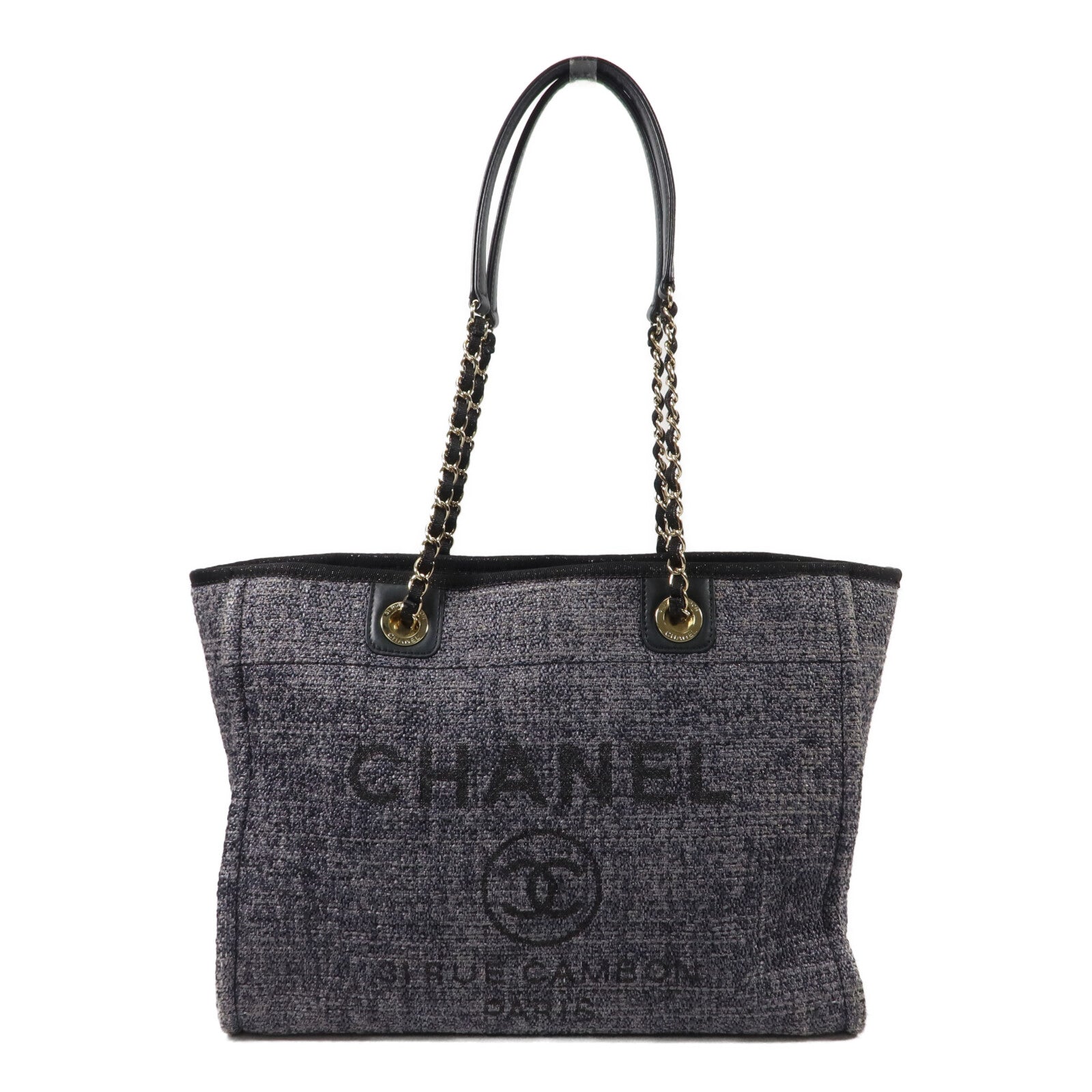 CHANEL 帆布Deauville Tote Bag手挽袋