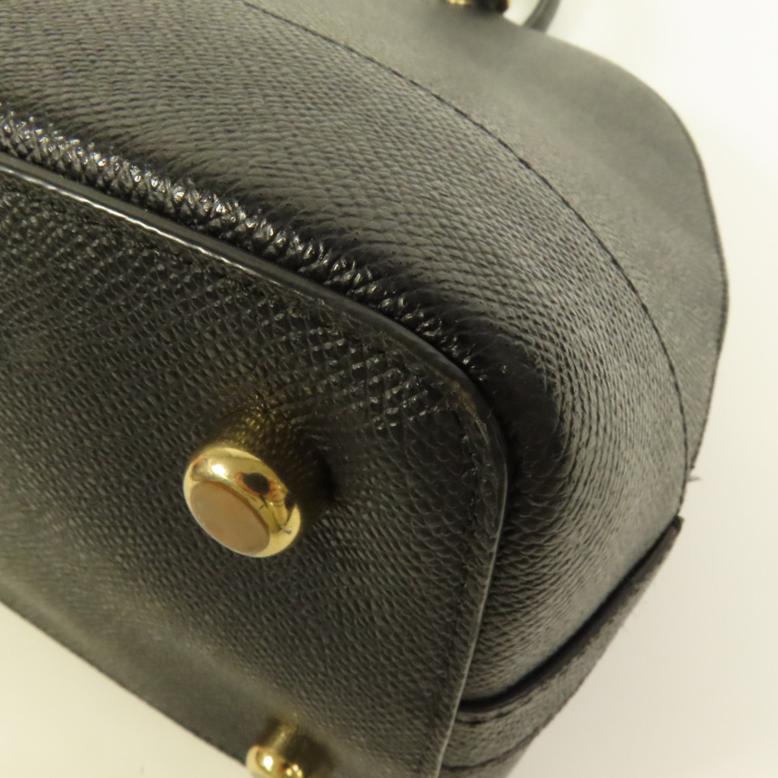 COACH 牛皮皮革Handbag金扣手挽袋