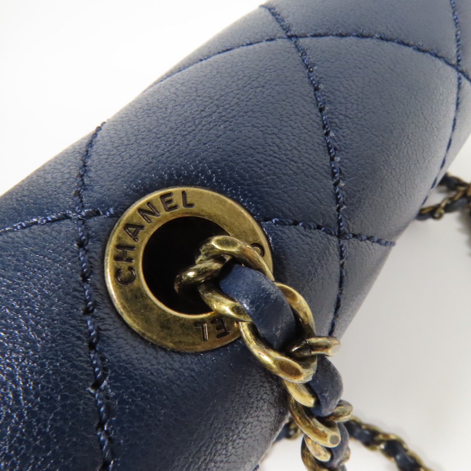 CHANEL 牛皮皮革Shoulder Bag金扣肩背袋