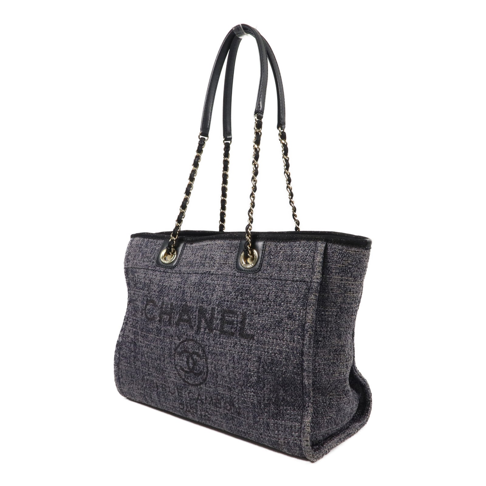 CHANEL 帆布Deauville Tote Bag手挽袋