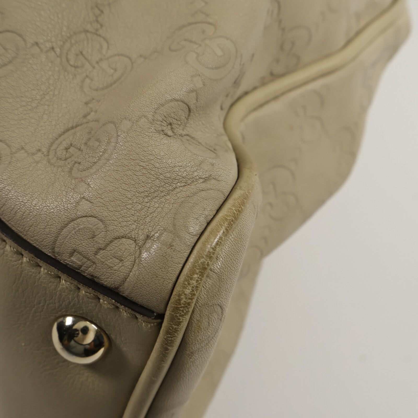 GUCCI 牛皮皮革Guccissima Braided Peggy Tote肩背袋