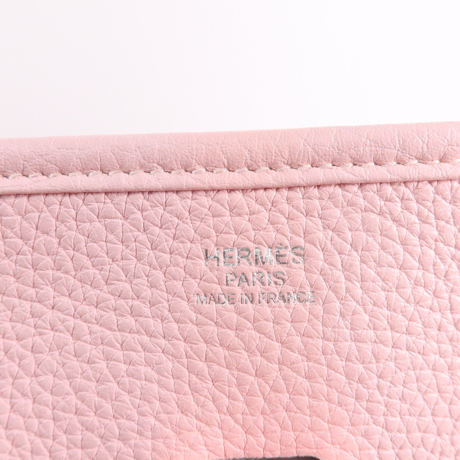 HERMES Clemence皮革Evelyne PM肩背袋Rose Sakura