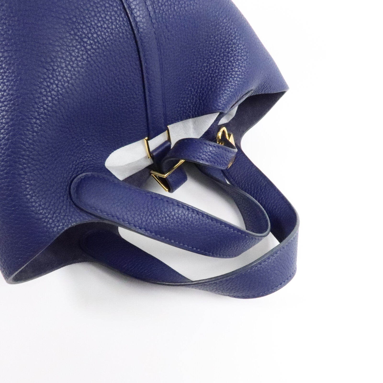 HERMES Clemence Picotin PM手挽袋Deep Bleu