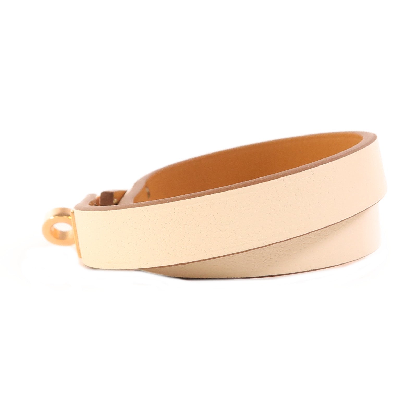 HERMES Swift皮革Kelly Double Tour Bracelet金扣手帶Nata