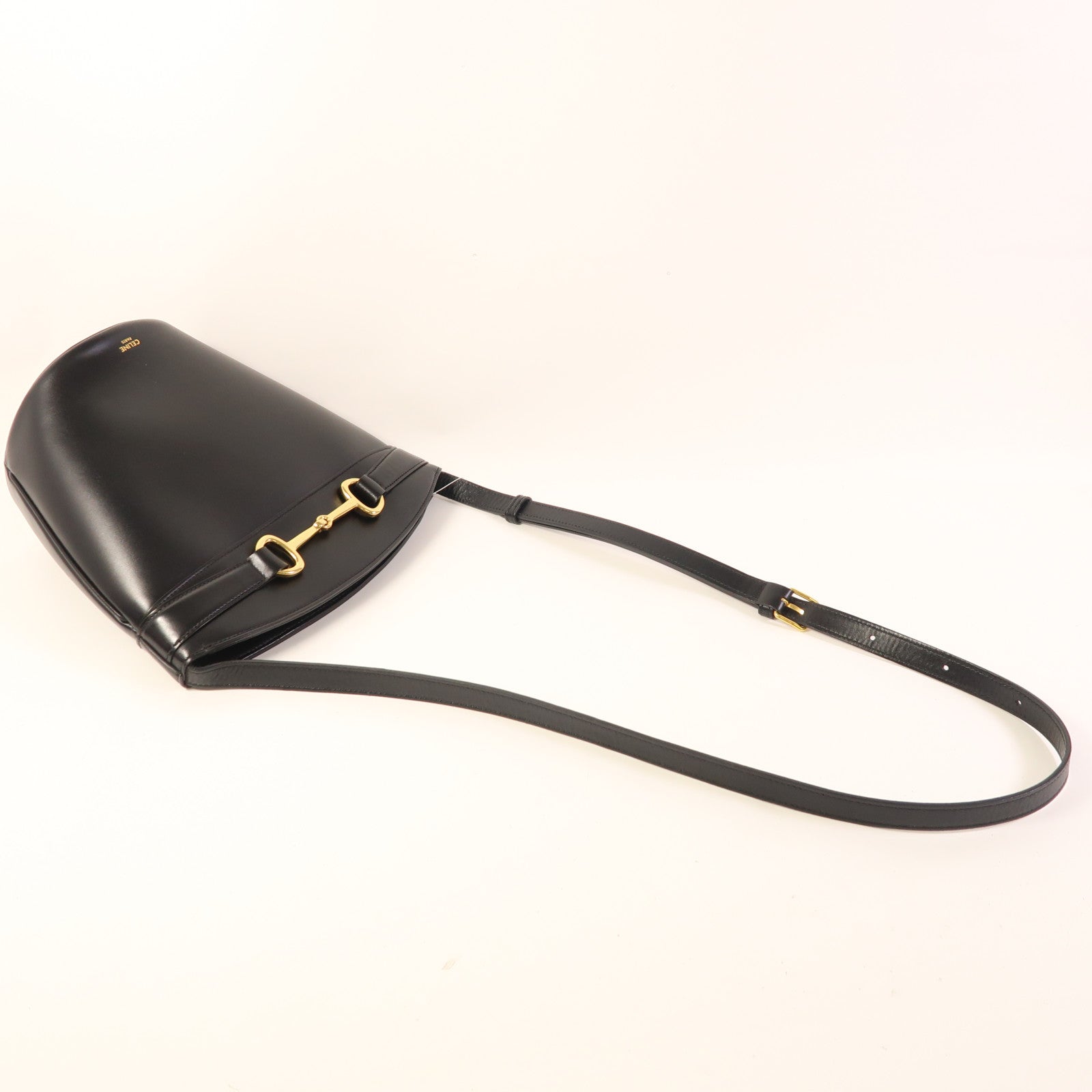 CELINE 牛皮皮革Bucket Bag金扣肩背袋