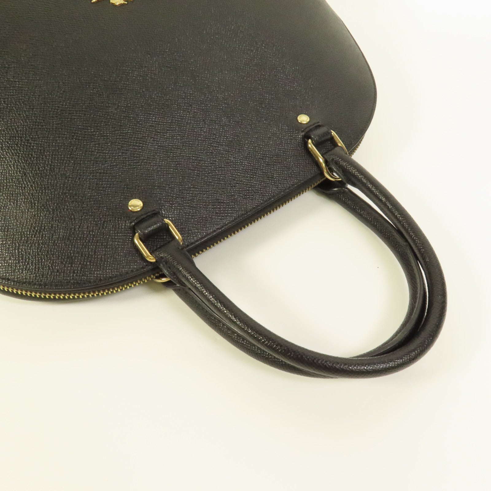 COACH 牛皮皮革Handbag金扣手挽袋