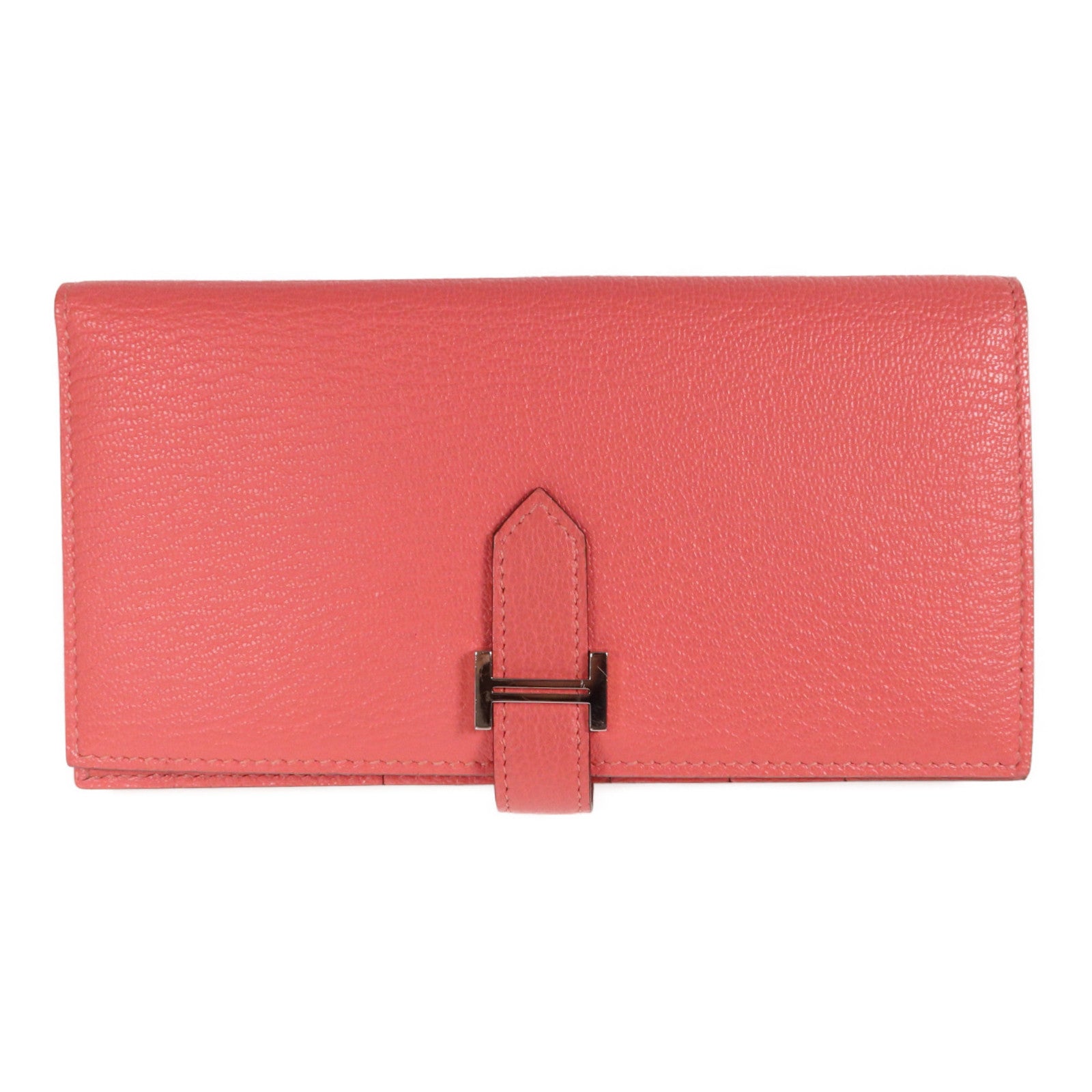 HERMES Chevre皮革Bearn Wallet銀扣長錢包