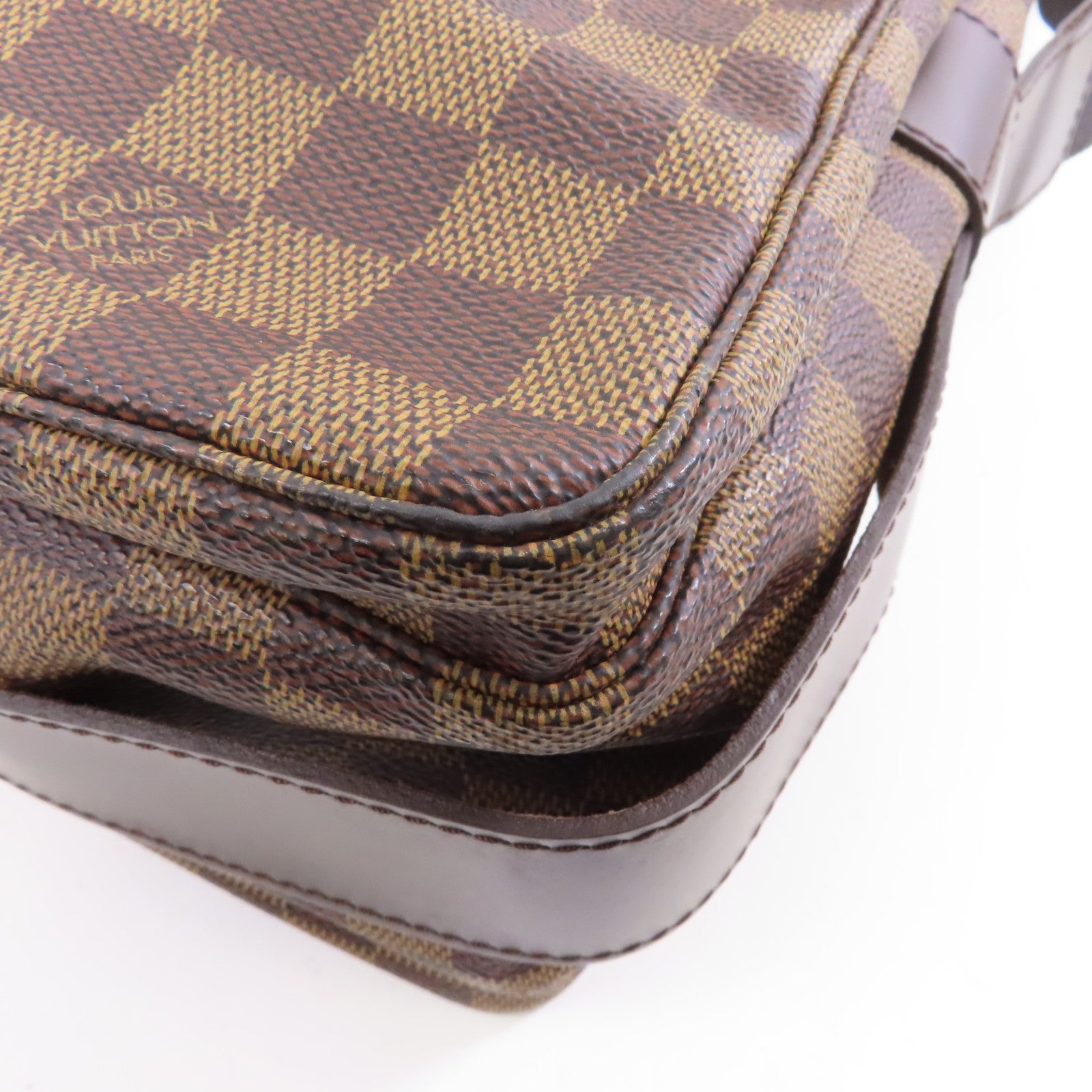 LOUIS VUITTON (PRICE DOWN) LV GHW Naviglio Messenger Shoulder Bag N45255 Damier Ebene Brown