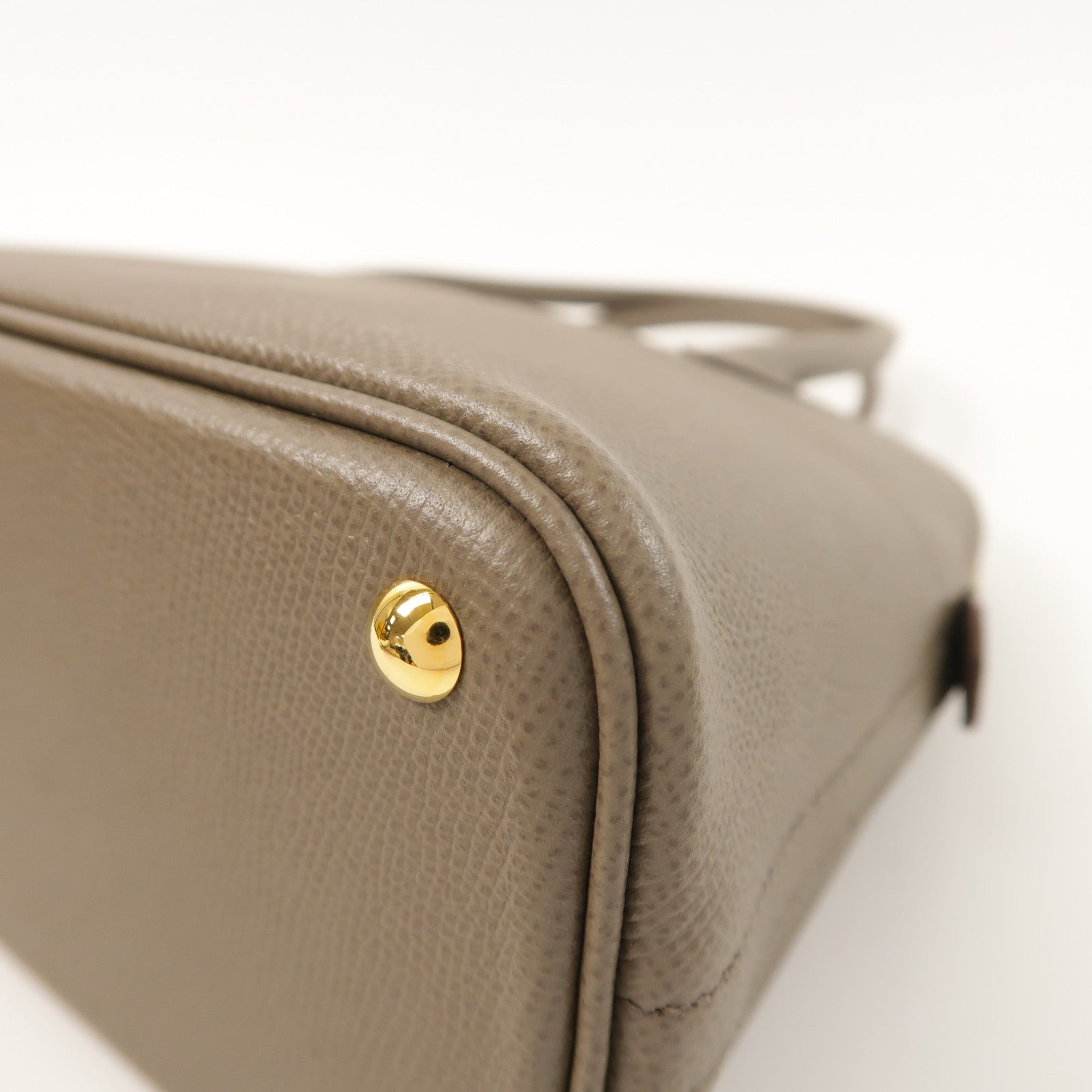 HERMES Epsom皮革Bolide 27金扣手挽肩背兩用袋Etain