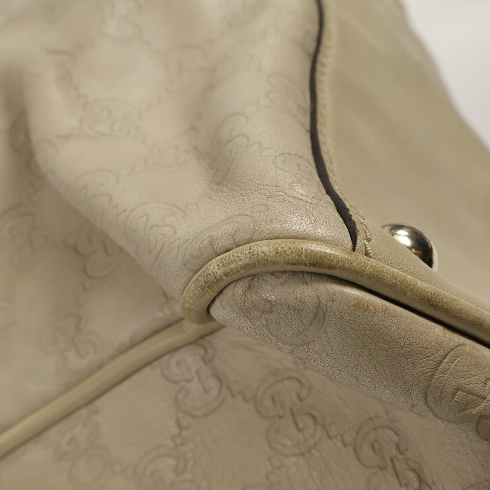 GUCCI 牛皮皮革Guccissima Braided Peggy Tote肩背袋
