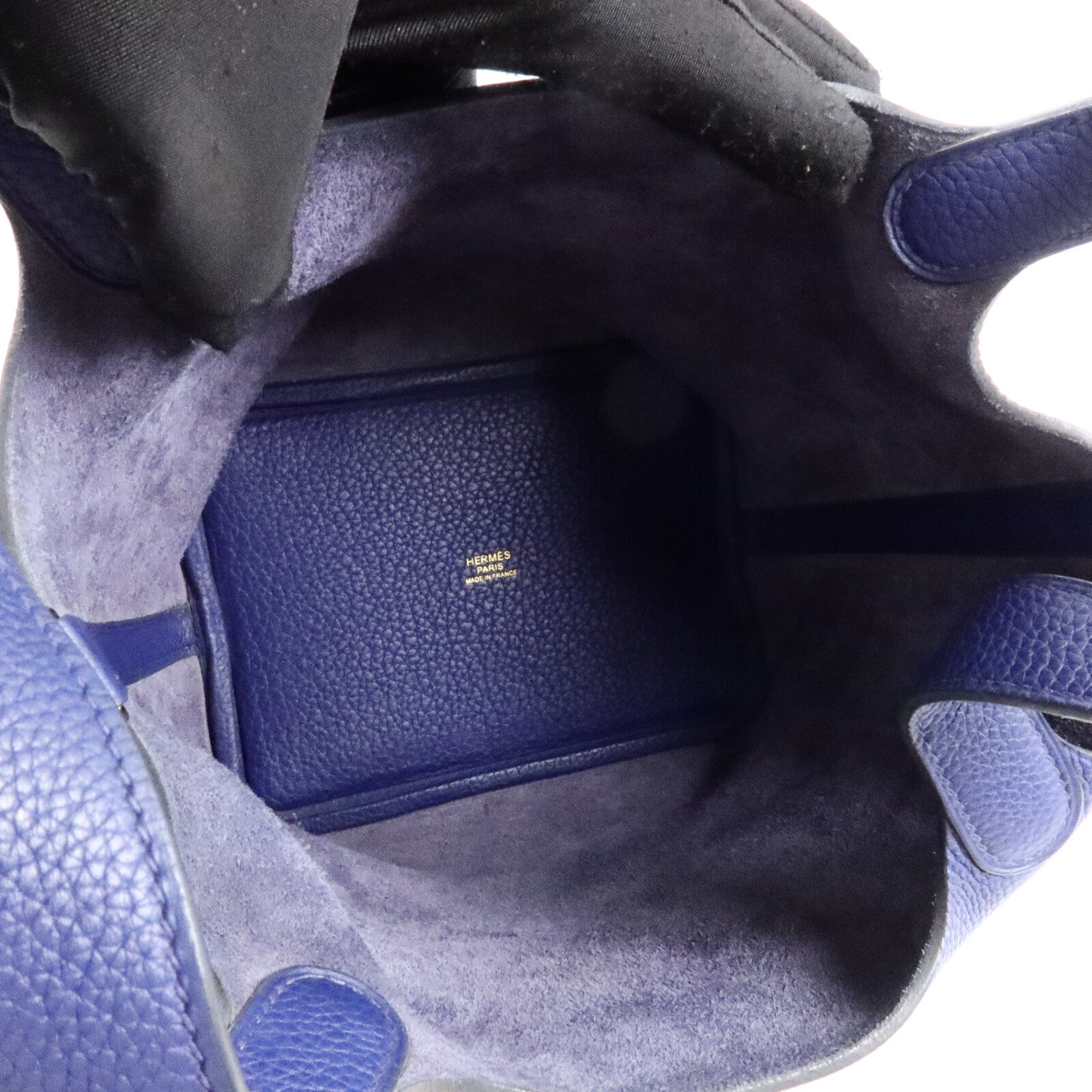 HERMES Clemence Picotin PM手挽袋Deep Bleu