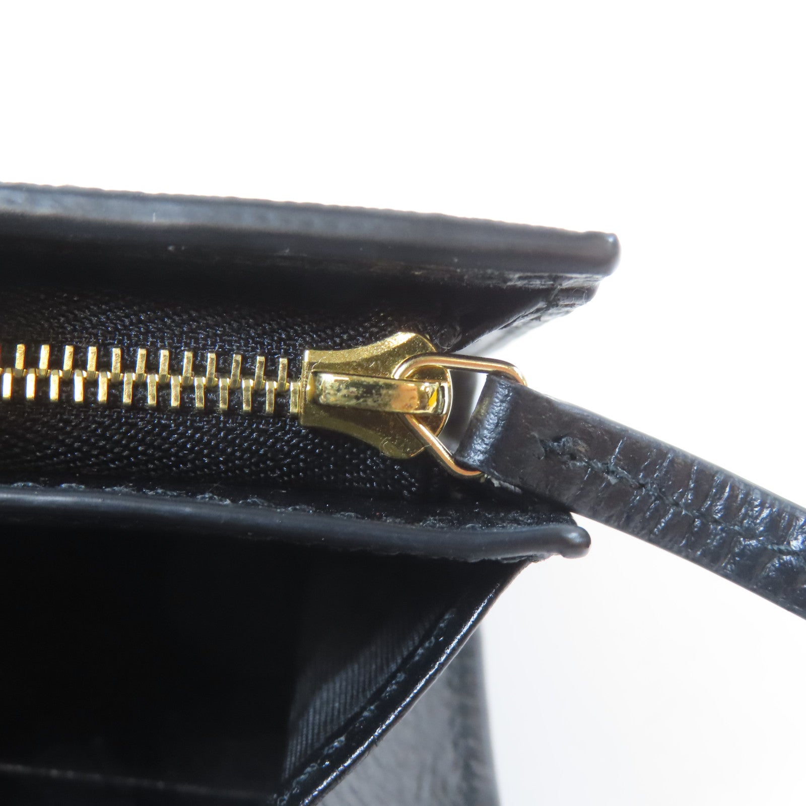 GUCCI 塗層帆布GG Marmont Medium Wallet金扣錢包黑色/啡色