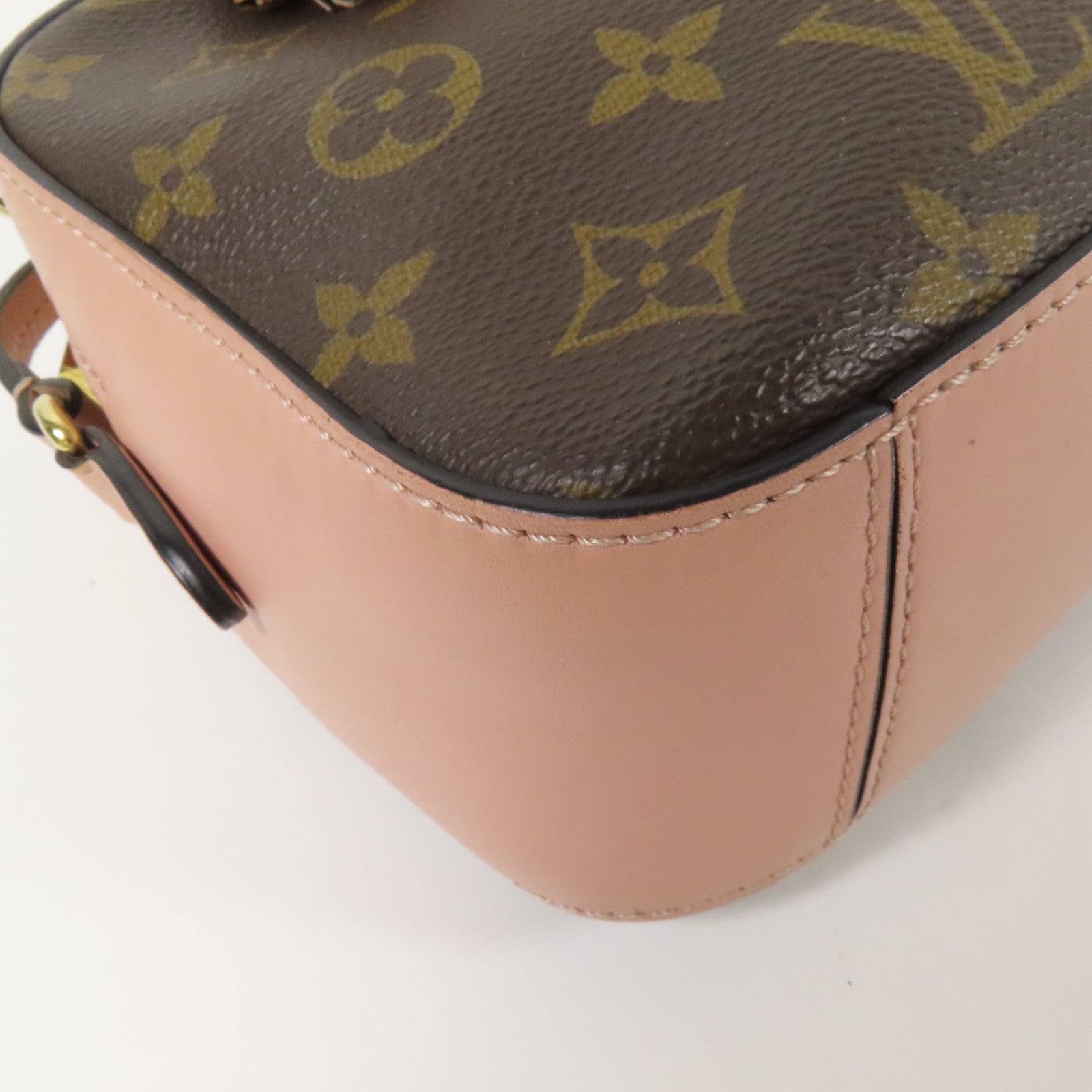 LOUIS VUITTON Monogram Saintonge金扣手挽肩背兩用袋