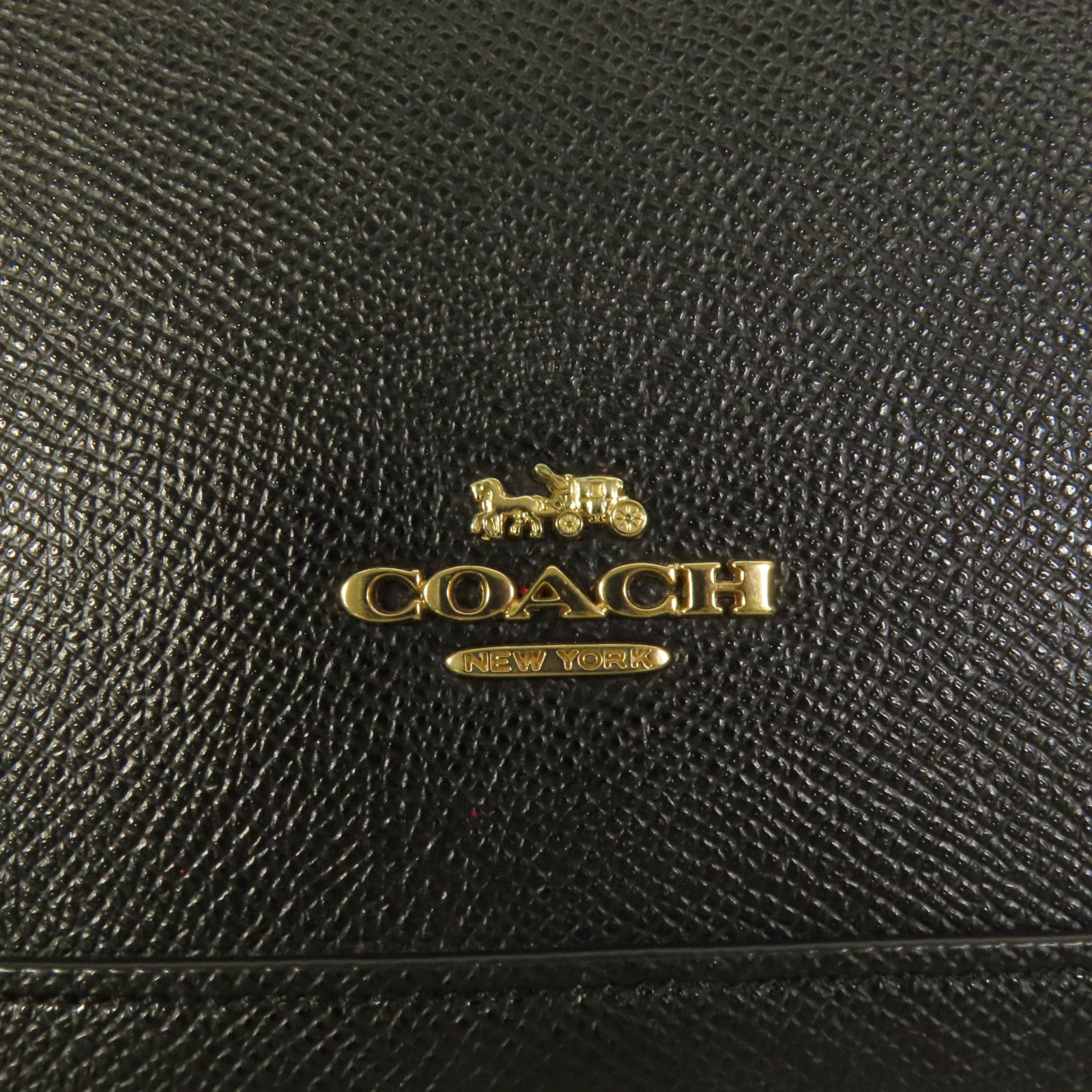 COACH 牛皮皮革Handbag金扣手挽袋