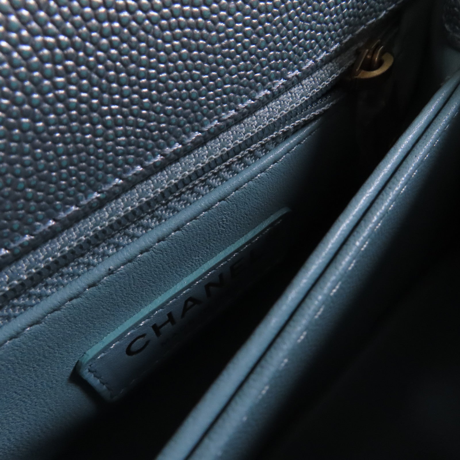 CHANEL 【激減優惠】牛皮皮革Mini Coco Handle金扣鏈帶手挽肩背兩用袋