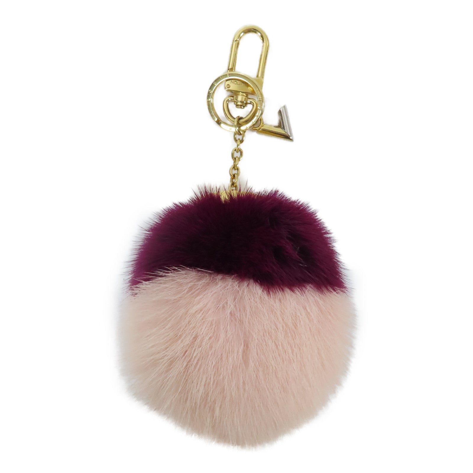 LOUIS VUITTON 【激減優惠】Fur金扣掛飾粉紅色/紫色