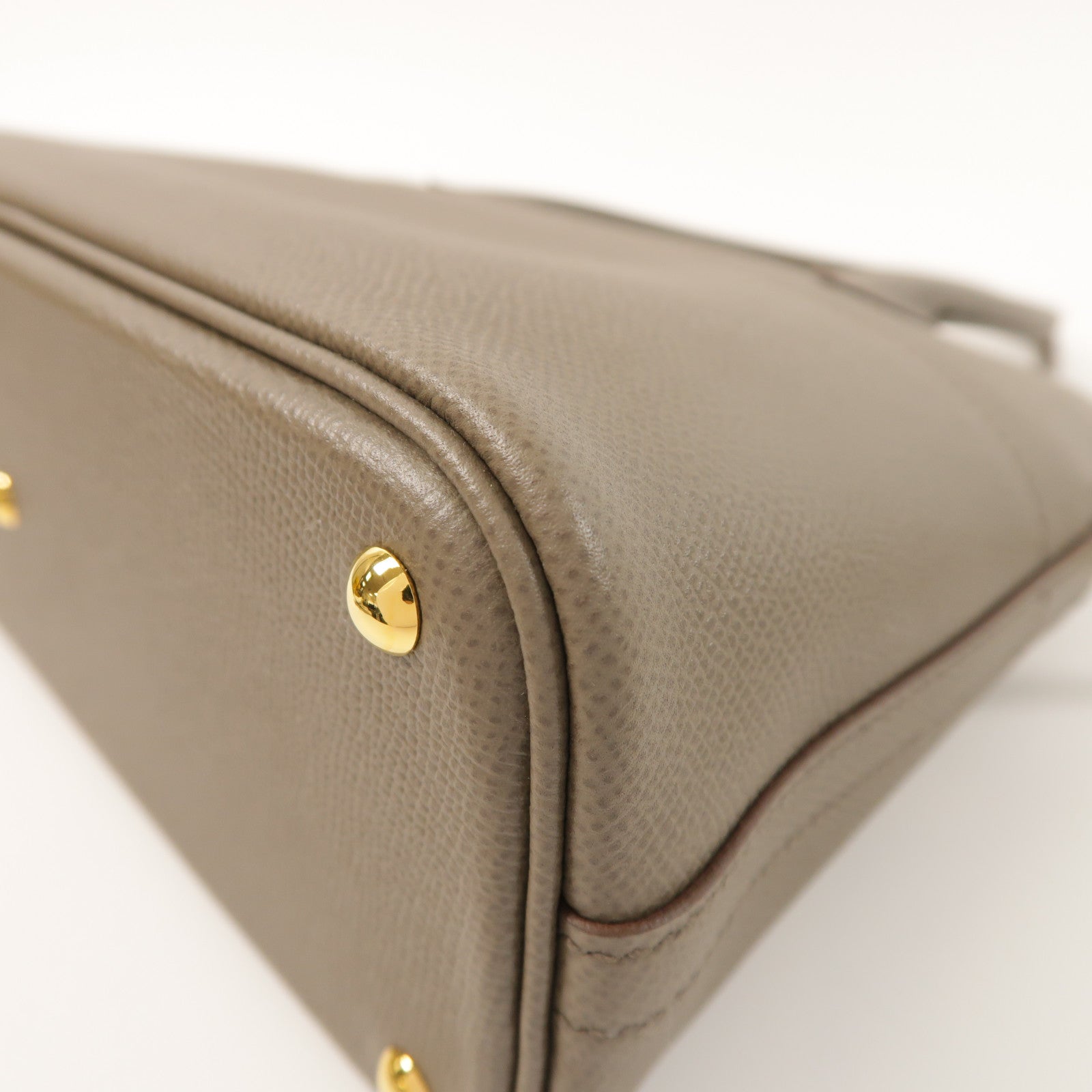 HERMES Epsom皮革Bolide 27金扣手挽肩背兩用袋Etain