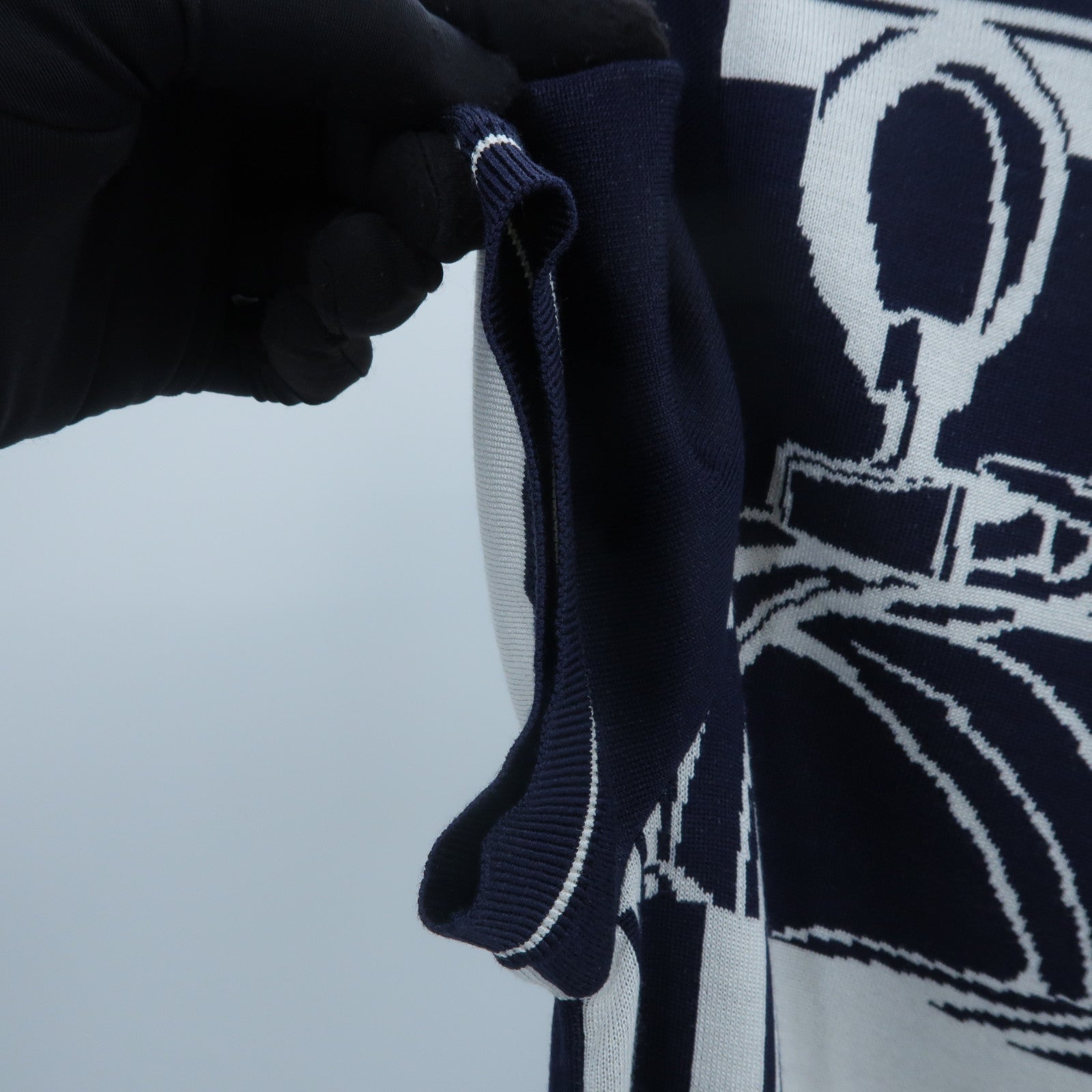 HERMES Silk/Polyamide En Desordre Finesse Short Knitwear針織